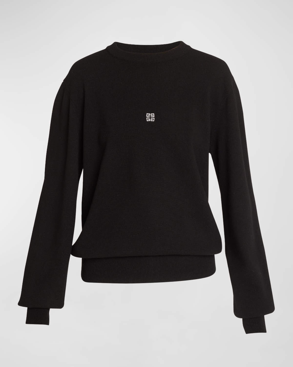 Givenchy Logo Wool And Cashmere Sweater In Black/white