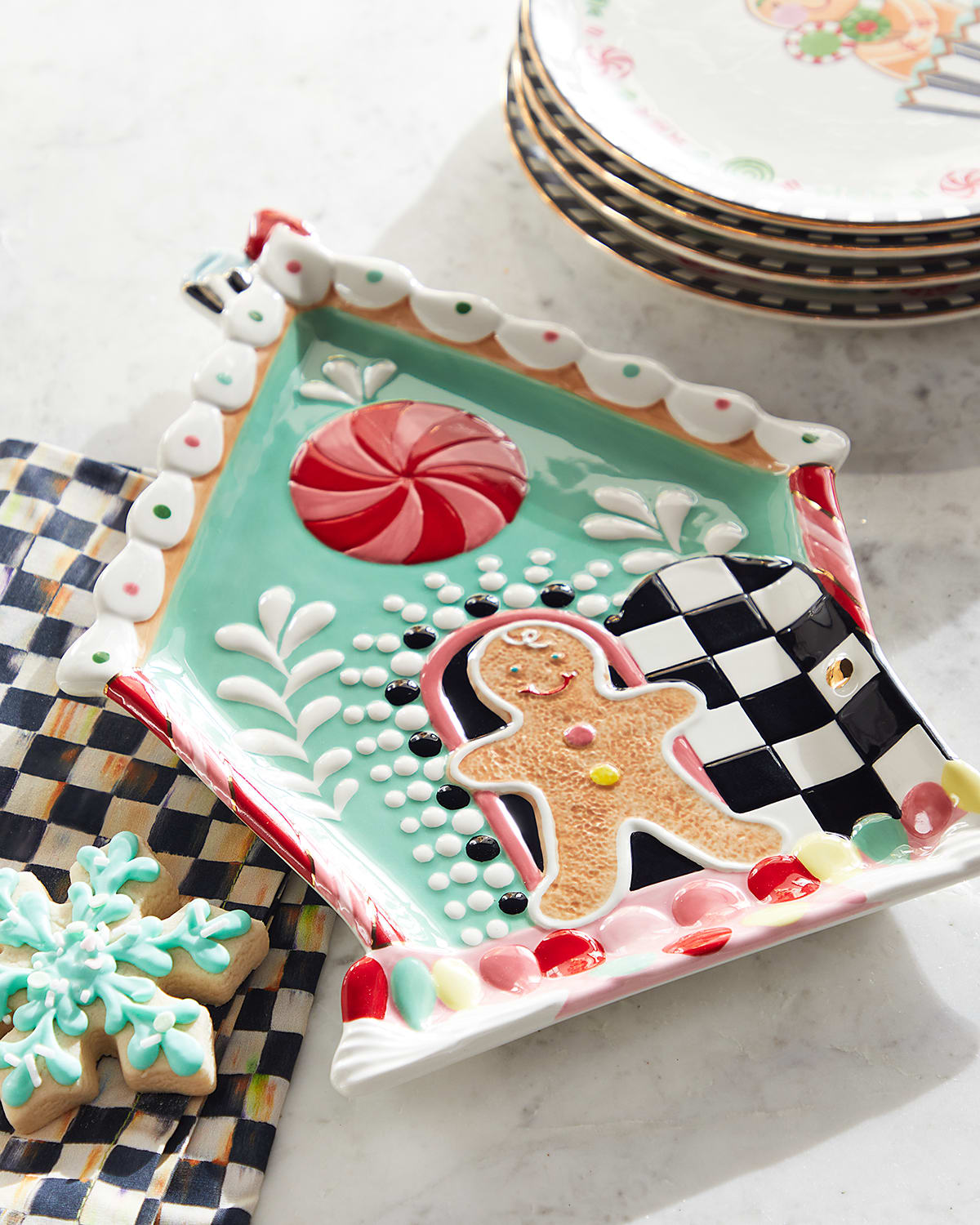 Mackenzie-childs Holiday Sweets Cookie Plate