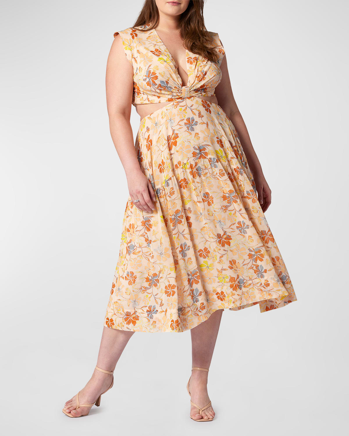 Joie Plus Size Maeve Floral-Print Midi Dress