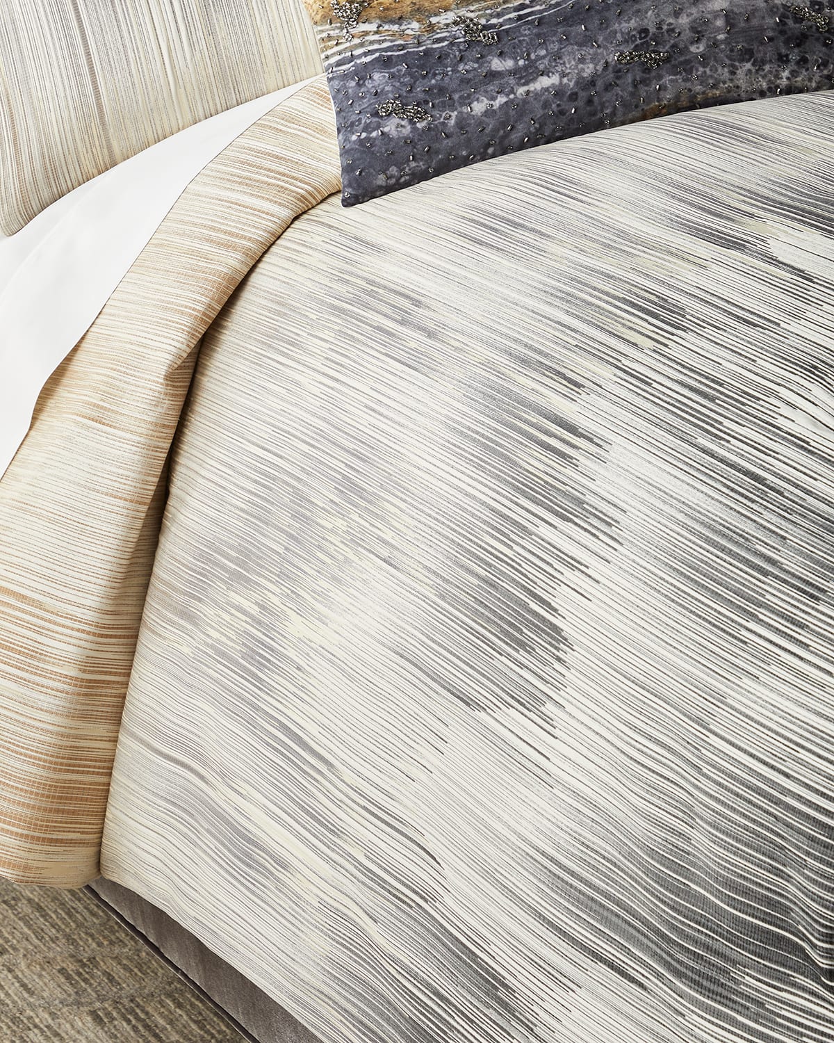 Donna Karan Home Ember Full/queen Duvet Cover In Neutral