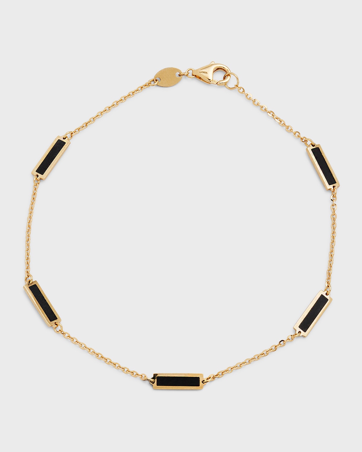 Frederic Sage 18k Yellow Gold Black Onyx Inlay Bracelet