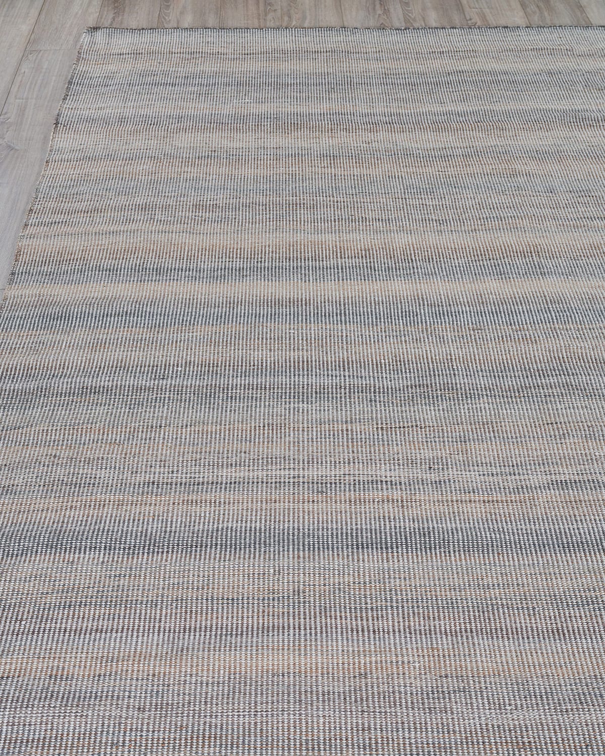Shop Exquisite Rugs Loren Indoor/outdoor Flat-weave Rug, 6' X 9' In Gray, Ivory