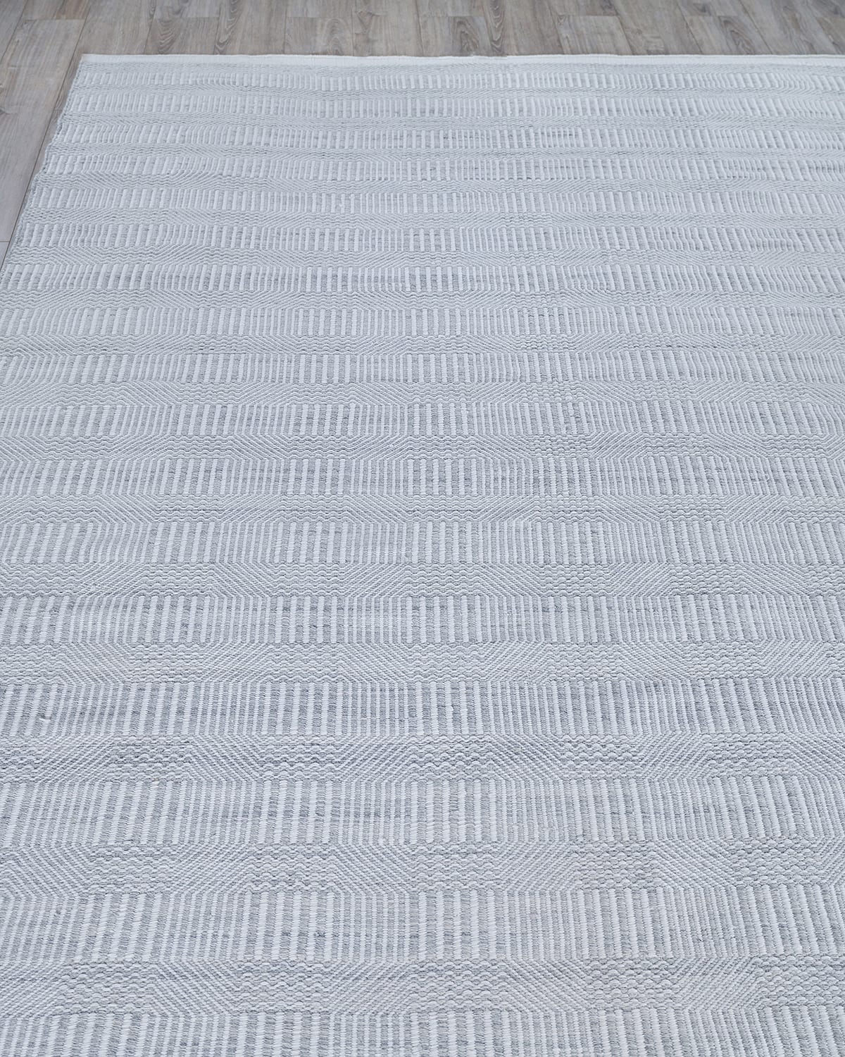 Shop Exquisite Rugs Poff Indoor/outdoor Flat-weave Rug, 8' X 10' In Light Silver
