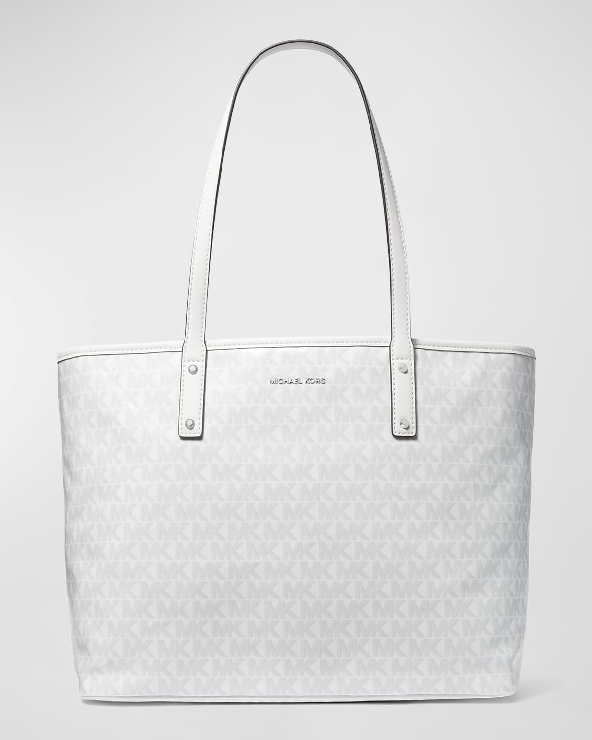Michael Michael Kors Carter Large Monogram Tote Bag In White ModeSens