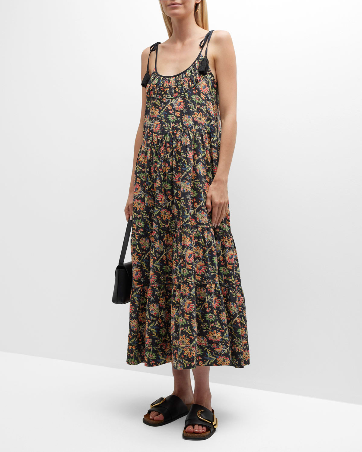 THE GREAT THE BREEZE FLORAL MIDI DRESS