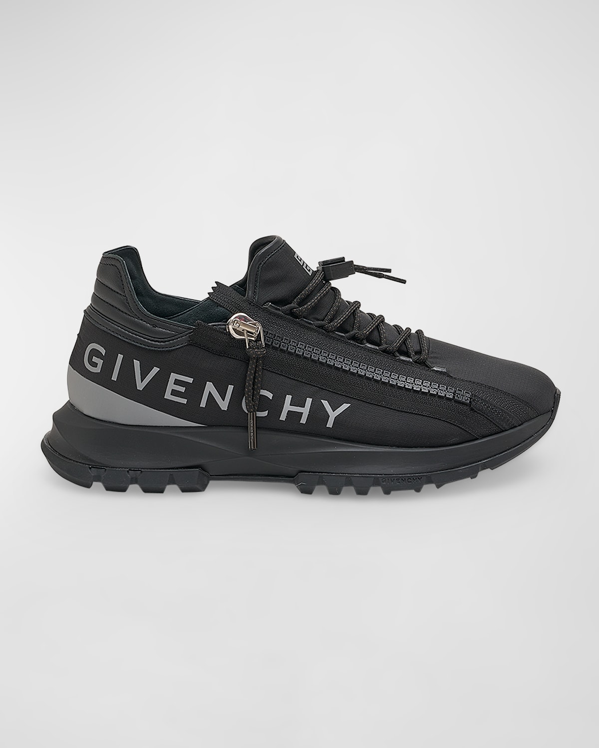Shop Givenchy Men's Spectre Side-zip Logo Runner Sneakers In Black