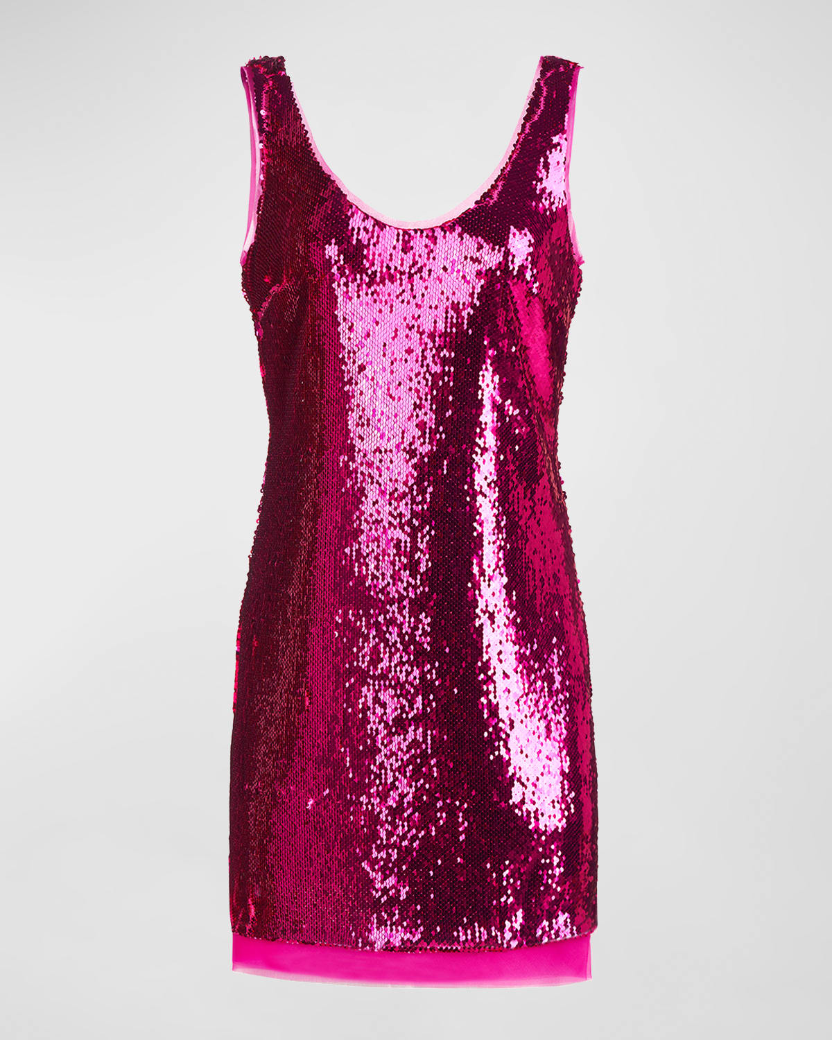 HALSTON AISHIA SLEEVELESS SEQUIN MINI DRESS