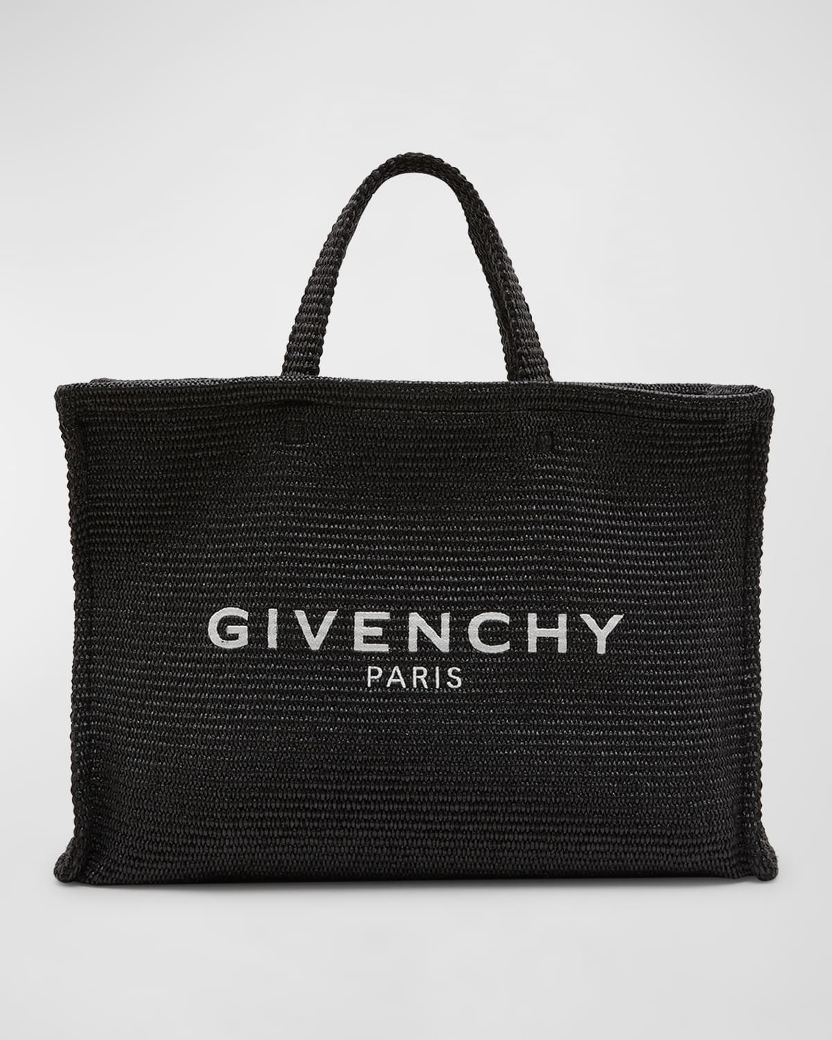 GIVENCHY G-TOTE LARGE SHOPPING BAG IN RAFFIA