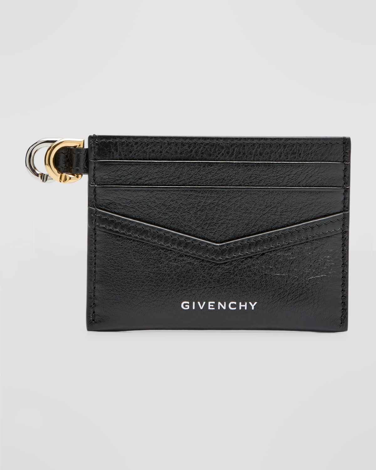 Givenchy Voyou Cardholder In Tumbled Leather In Black