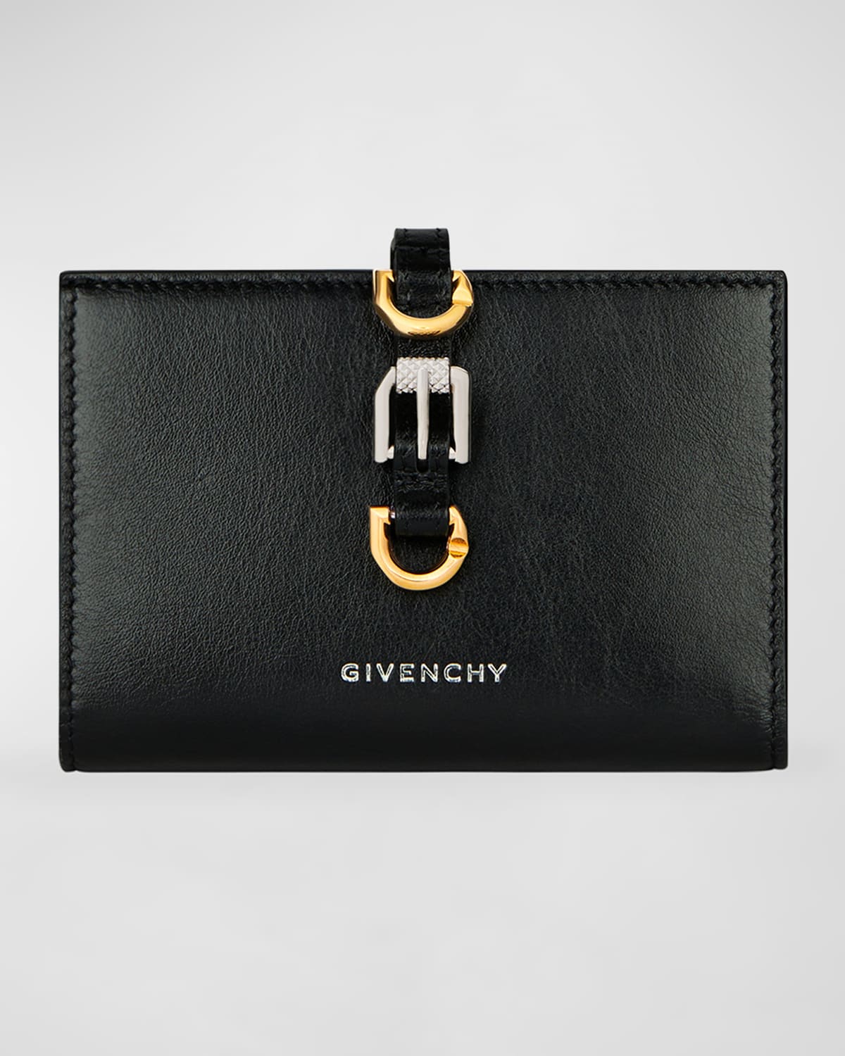 Givenchy Voyou Bifold Wallet In Tumbled Leather In Black