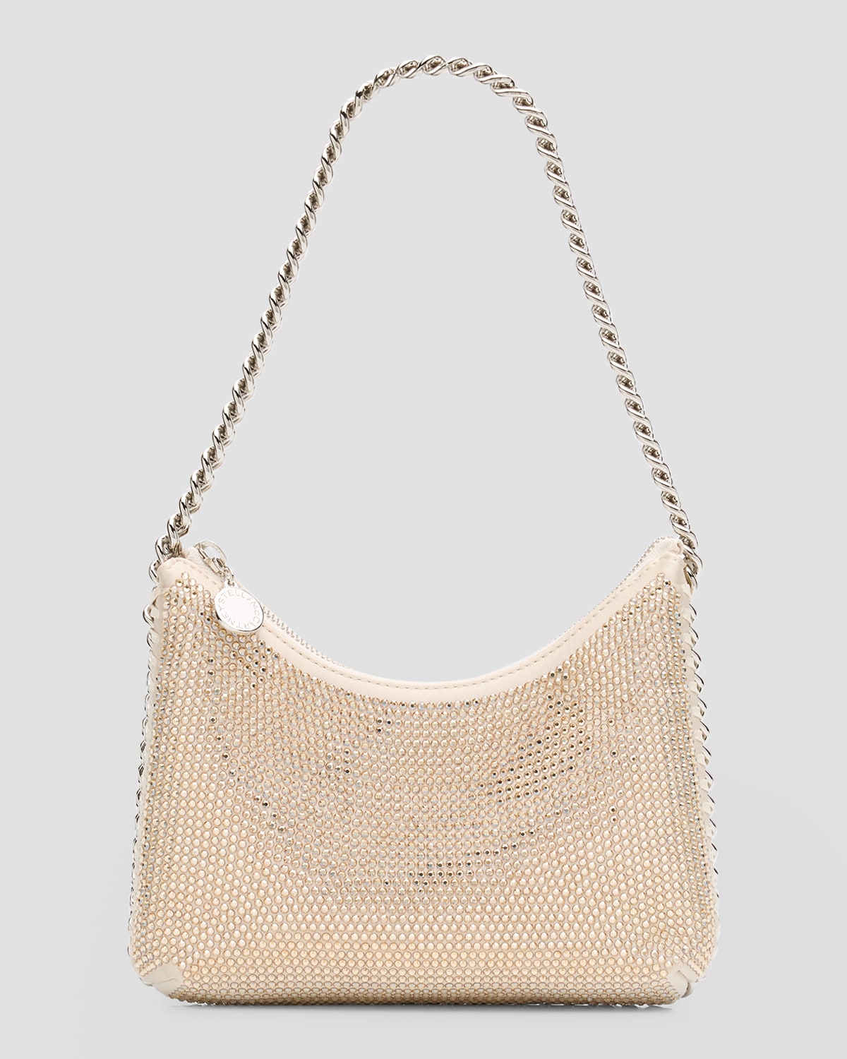 Stella Mccartney Falabella Mini Crystal Shoulder Bag In Honey