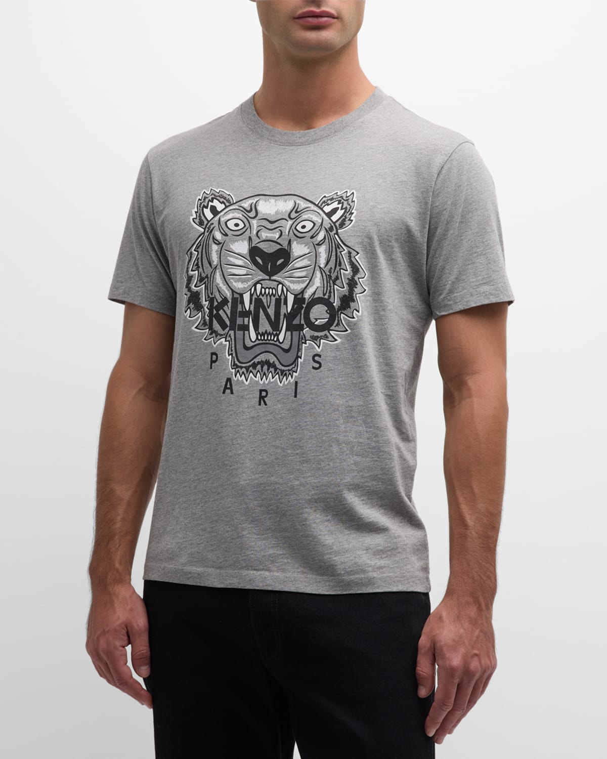Kenzo Men's Classic Tiger T-shirt In Gray