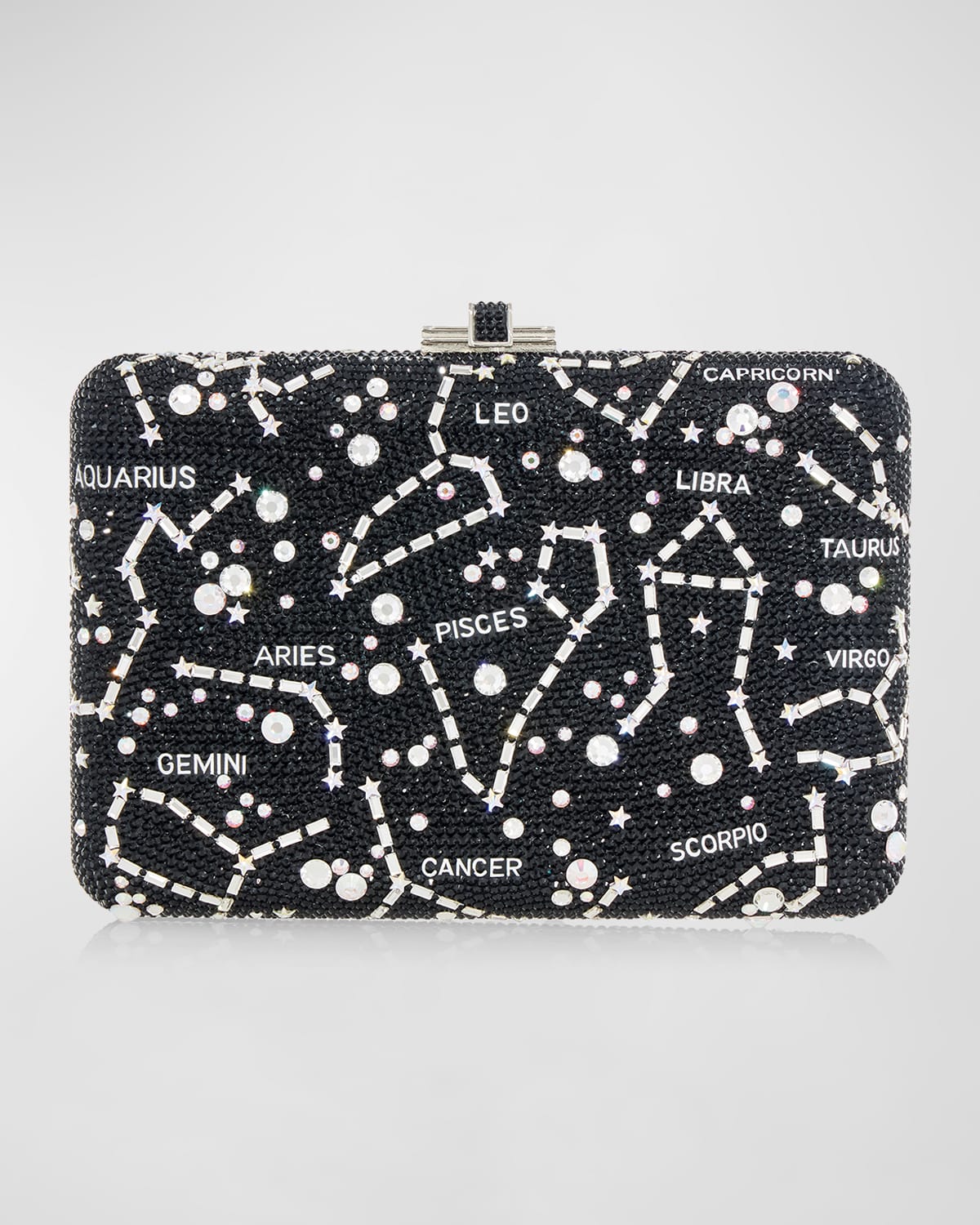 Slim Slide Zodiac Sign Constellations Clutch With Removable Chain Strap