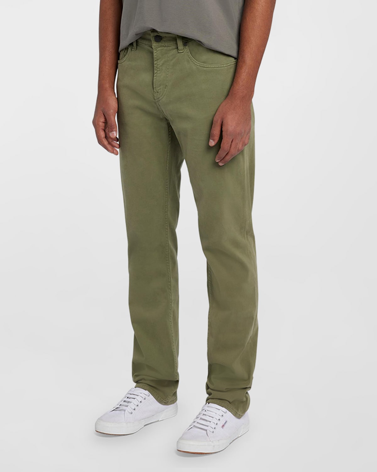 7 For All Mankind Slimmy Tapered Slim-leg Jeans In Green