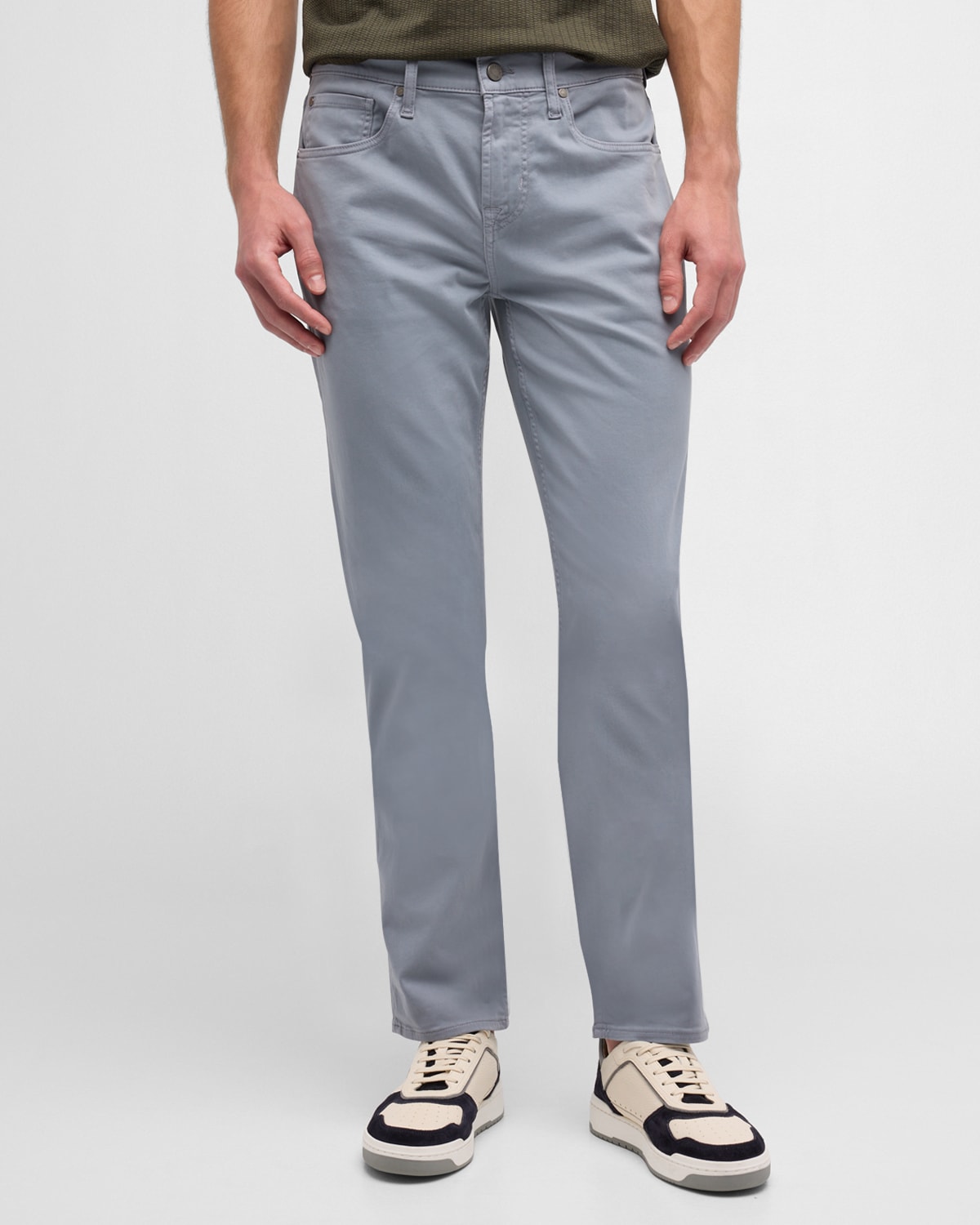 Shop 7 For All Mankind Men's Slimmy Luxe Performance Plus Pants In Dusty Blue
