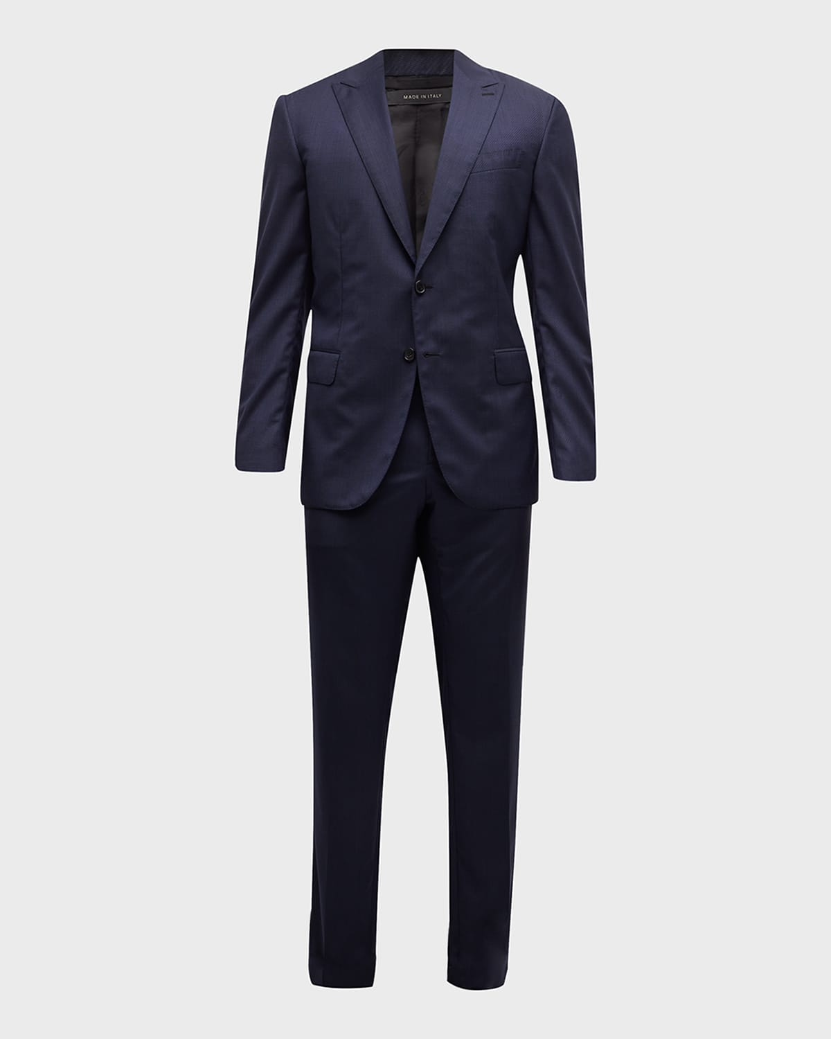 Men's Navy Steep Twill Three-Piece Suit