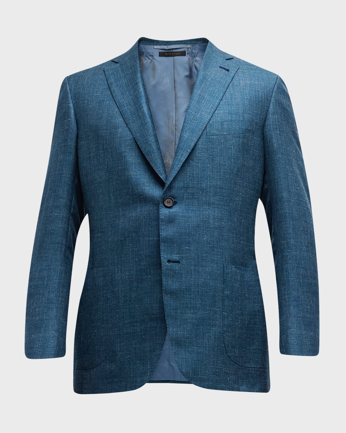 Men's Heathered Silk-Blend Blazer