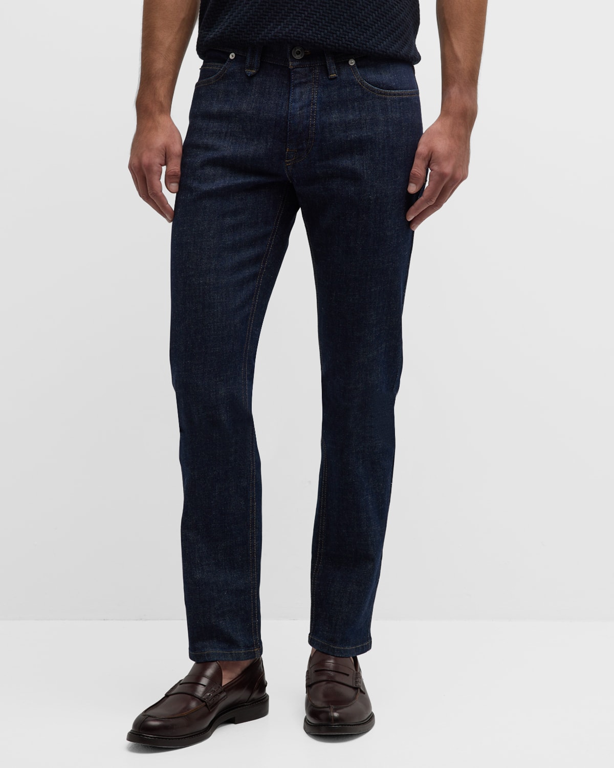 Brioni Men's Dark Wash Slim 5-pocket Jeans In Midnight Blue