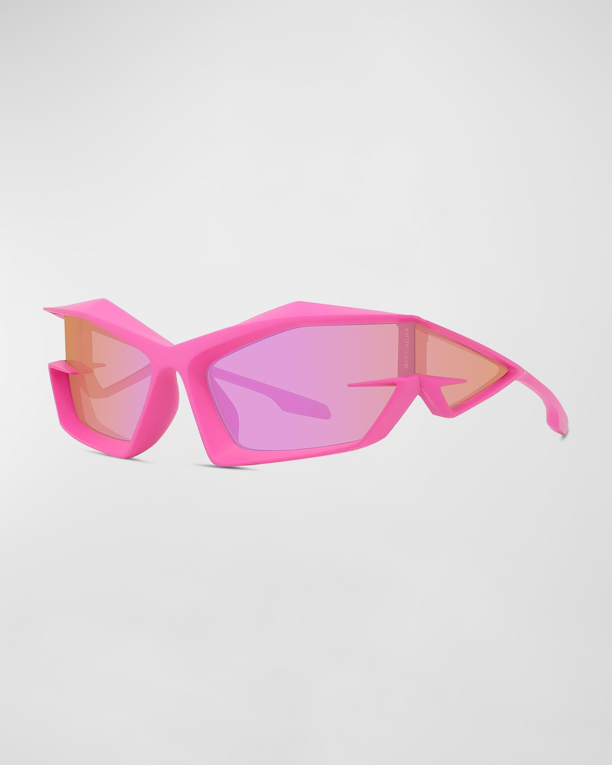 Givenchy Eyewear Rectangle Frame Sunglasses In Matte Pink Violet