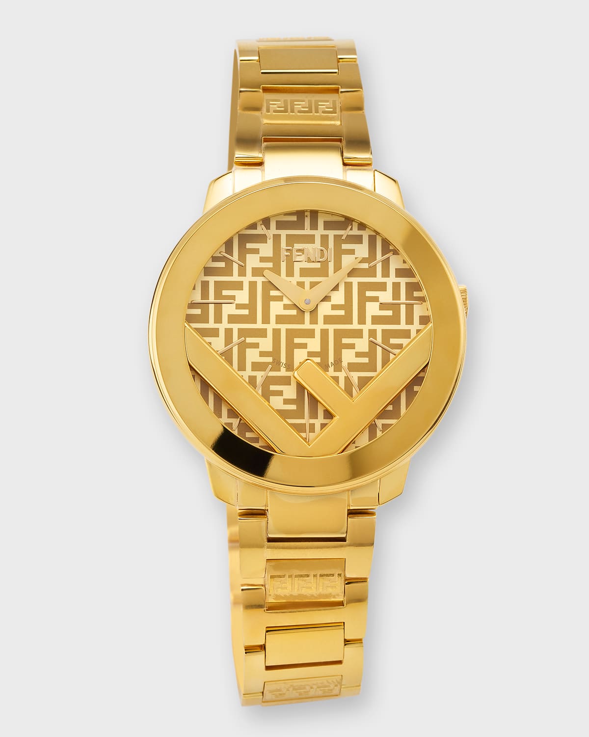 Fendi F Is  36mm Watch With Bracelet Strap In Oro