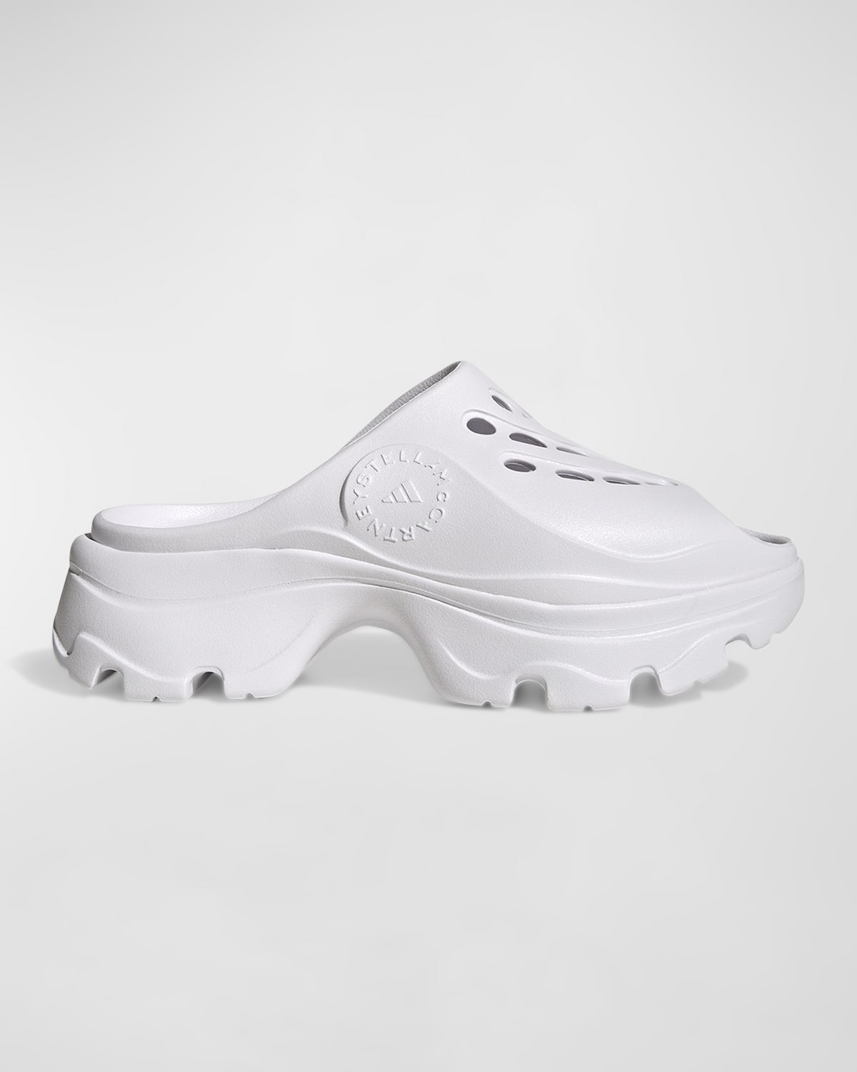 Adidas By Stella Mccartney Asmc Sporty Mule Clogs In Ftwr Whiteftwr Wh
