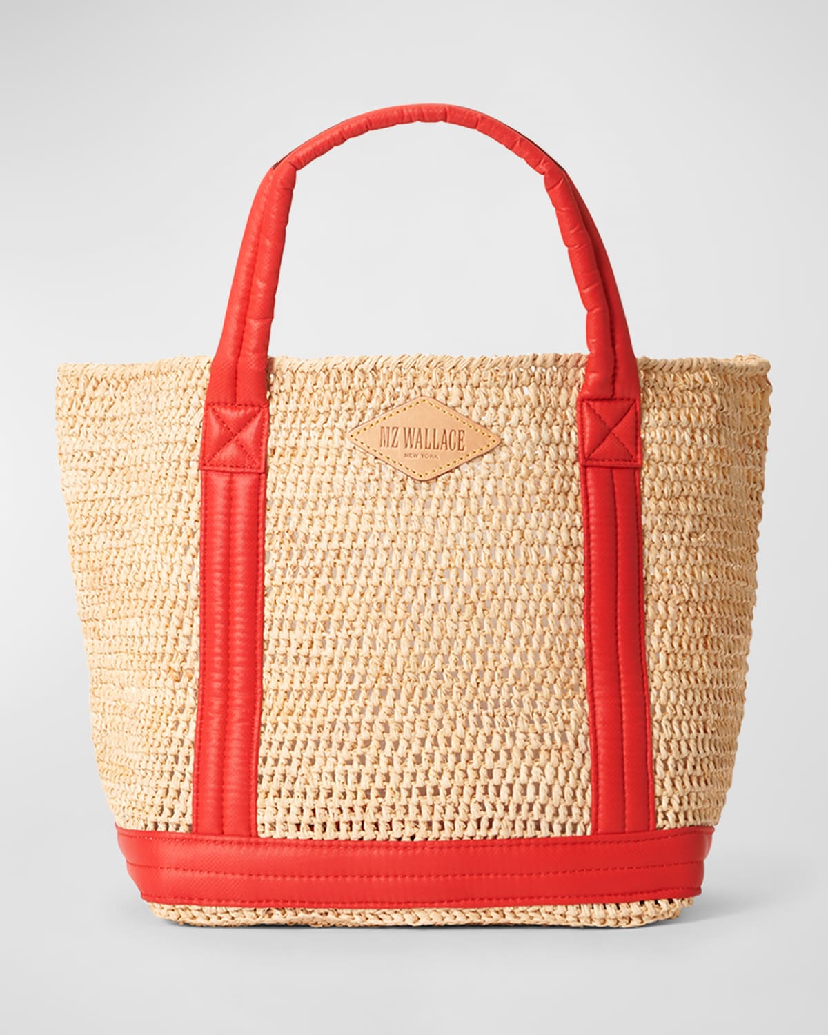 MZ WALLACE SMALL RAFFIA BEACH TOTE BAG