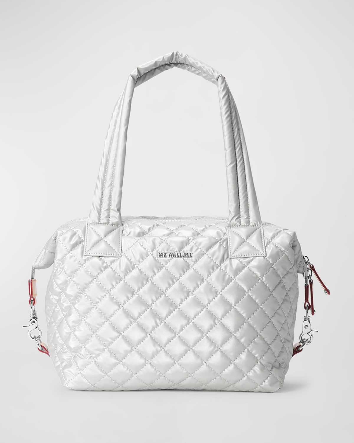 Mz Wallace Medium Sutton Deluxe Crossbody In Silver