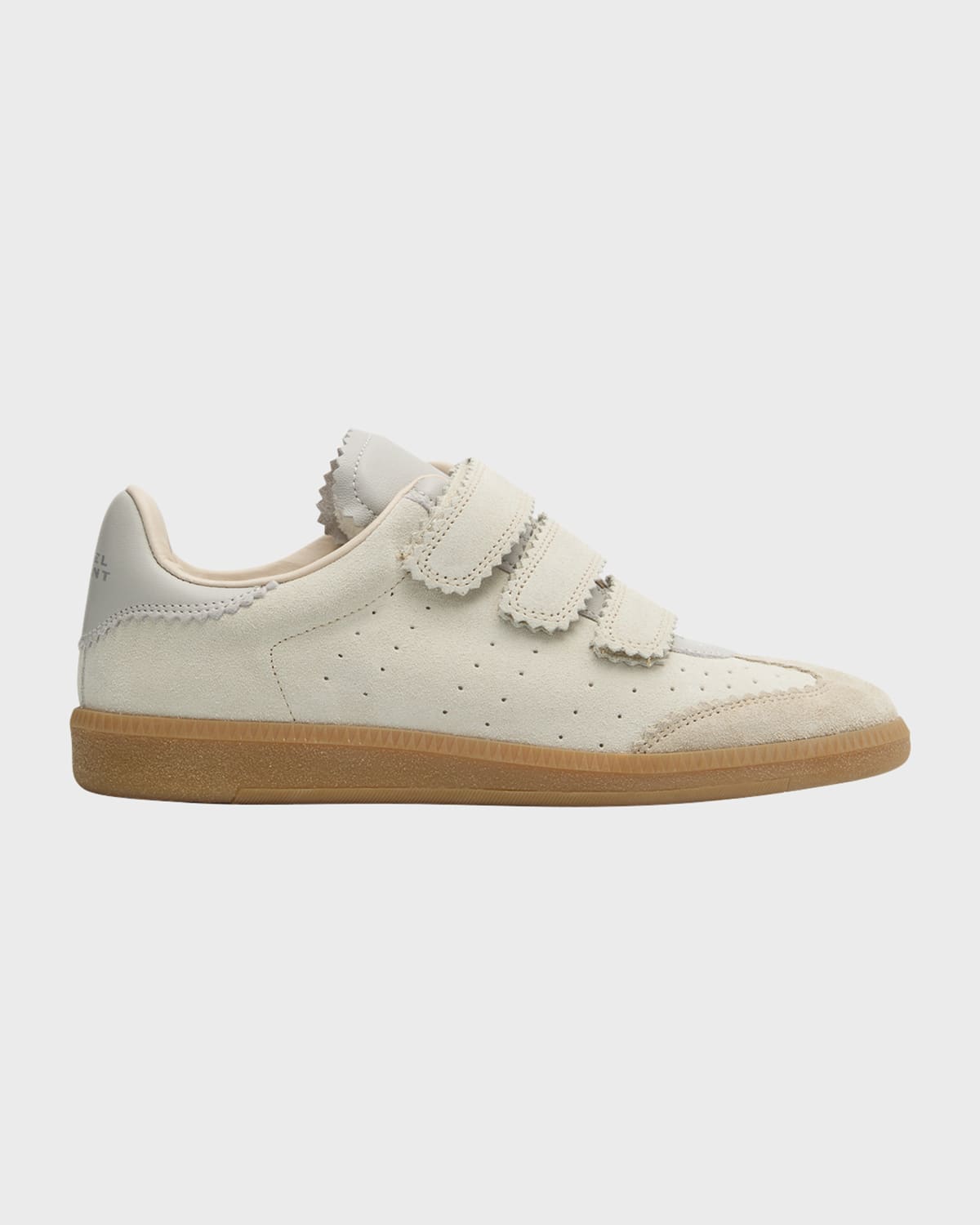Isabel Marant Beth Mixed Leather Triple-grip Sneakers In Gold