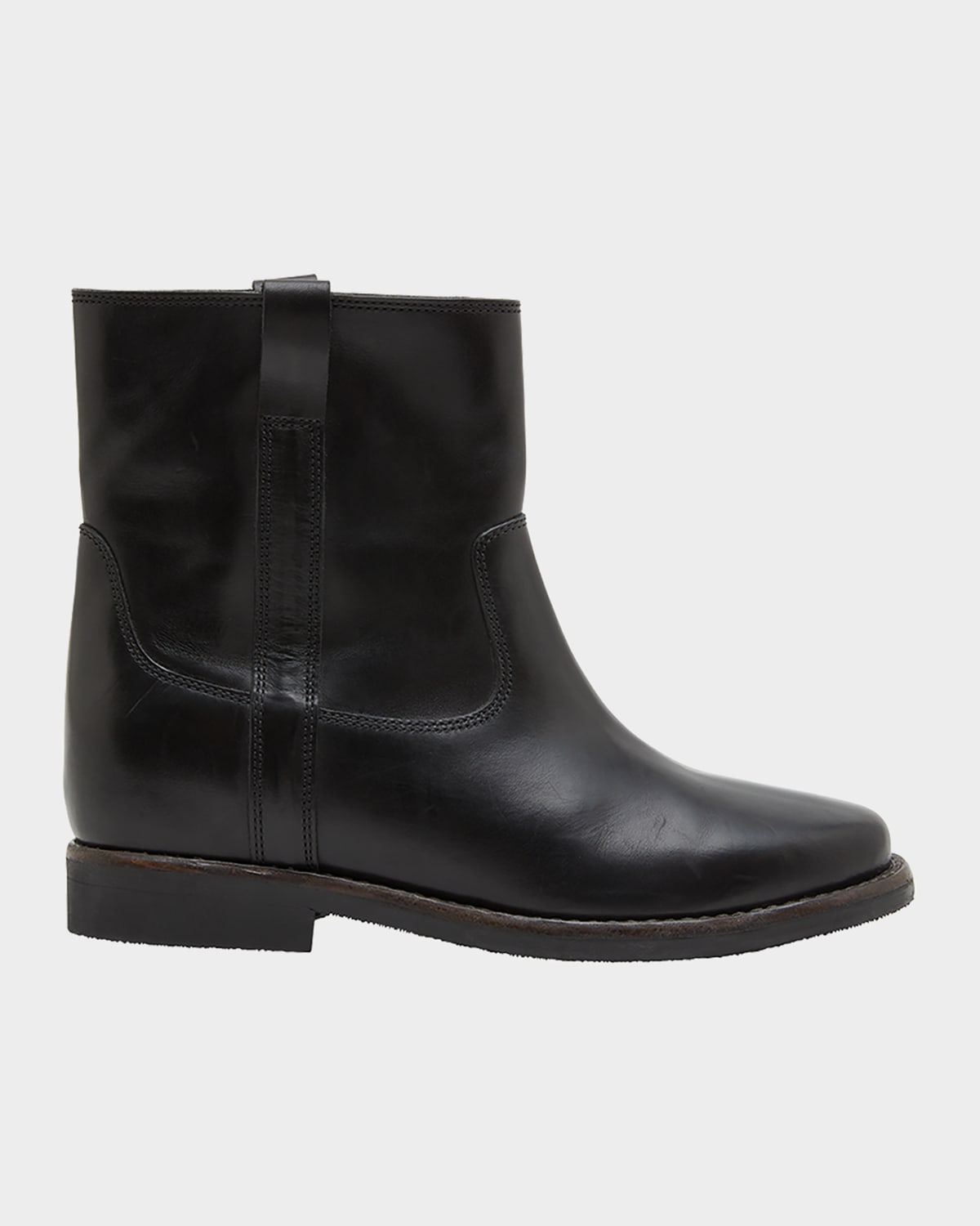 Isabel Marant Susee Leather Ankle Booties In Black