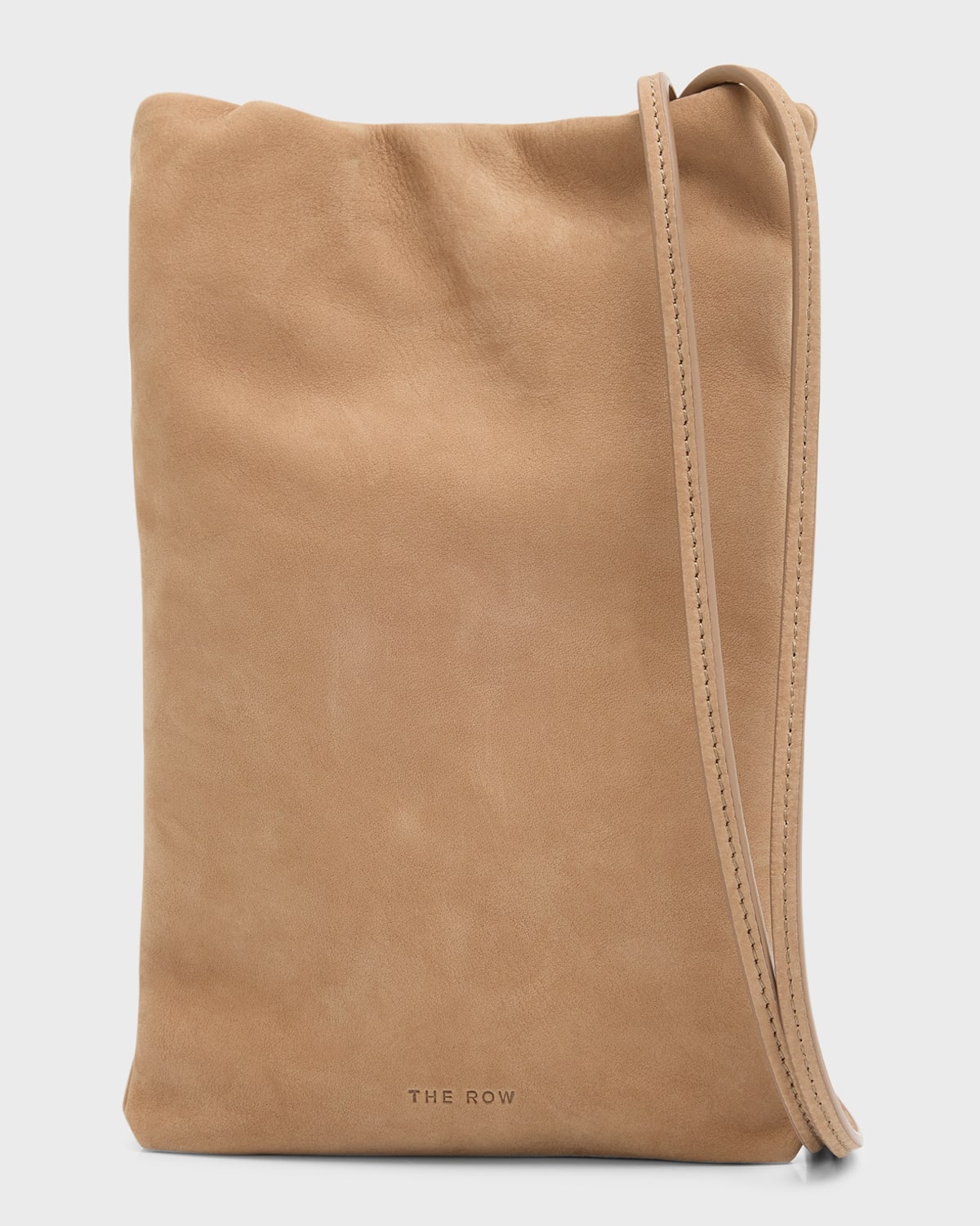 Shop The Row Nubuck Phone Case Pouch With Strap In Tundra