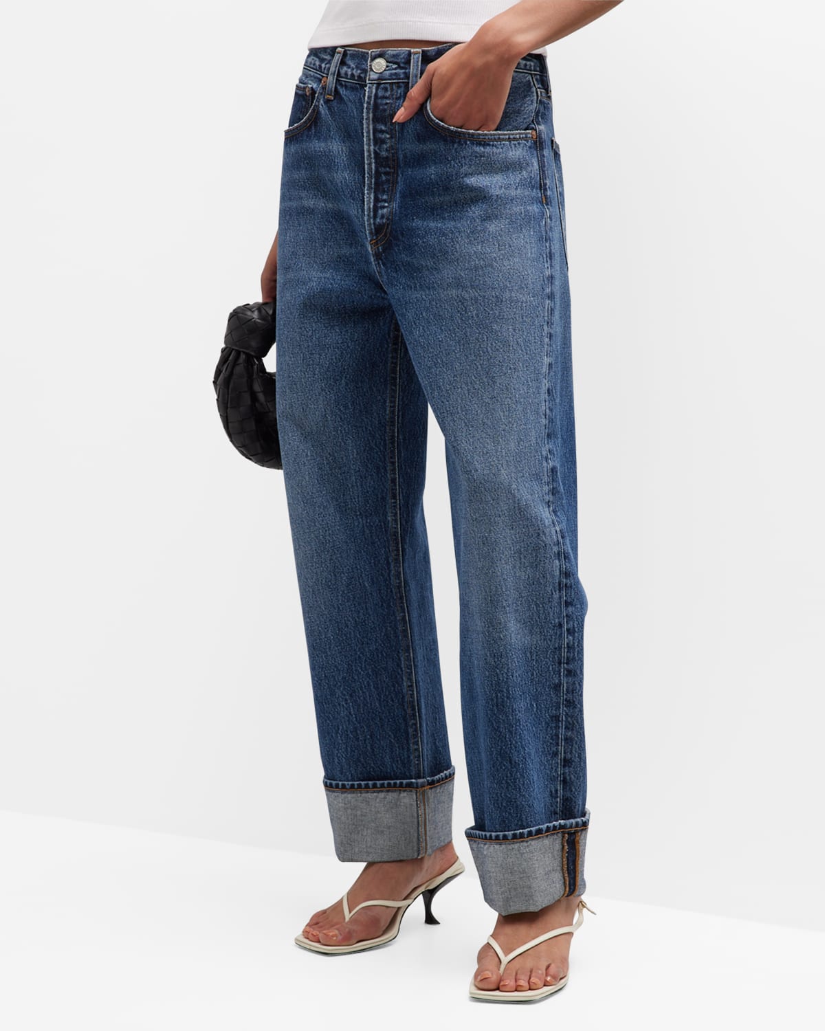Agolde Fran Cropped Low-rise Straight-leg Jeans In Control
