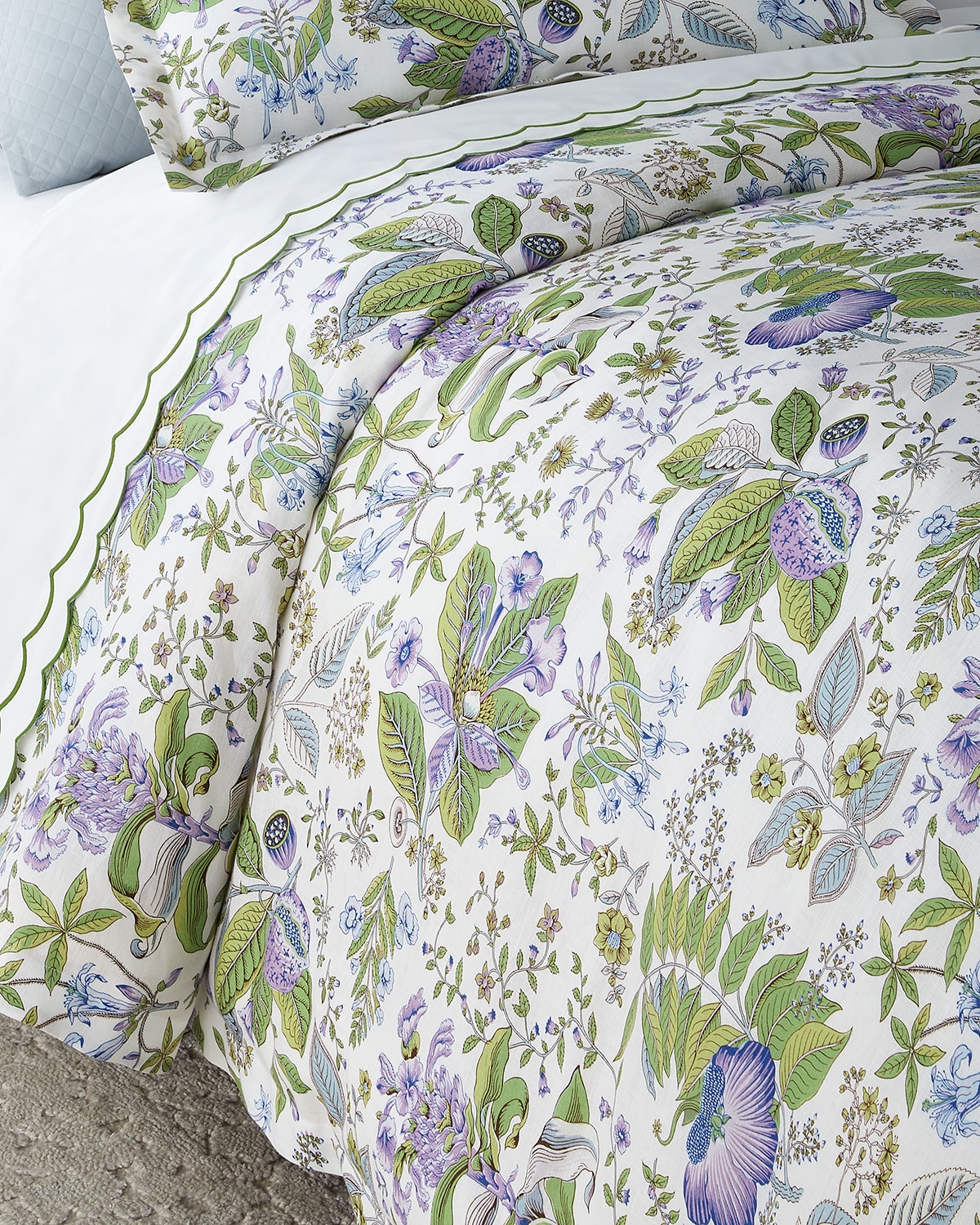 Matouk Schumacher Pomegranate Linen Duvet Cover, Full-queen In Purple