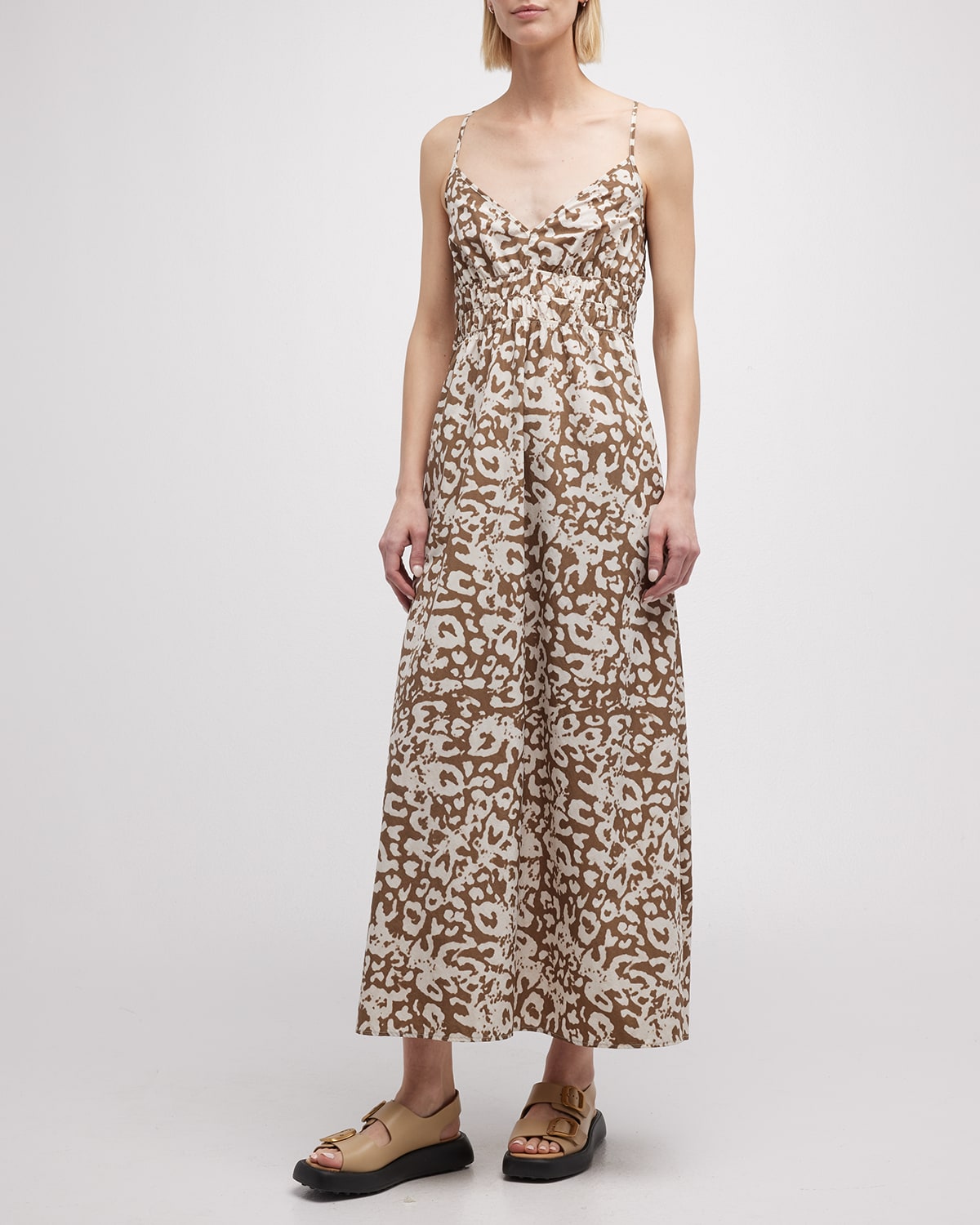 Shop Rails Justine Animal-print Maxi Dress In Sepia Cheetah