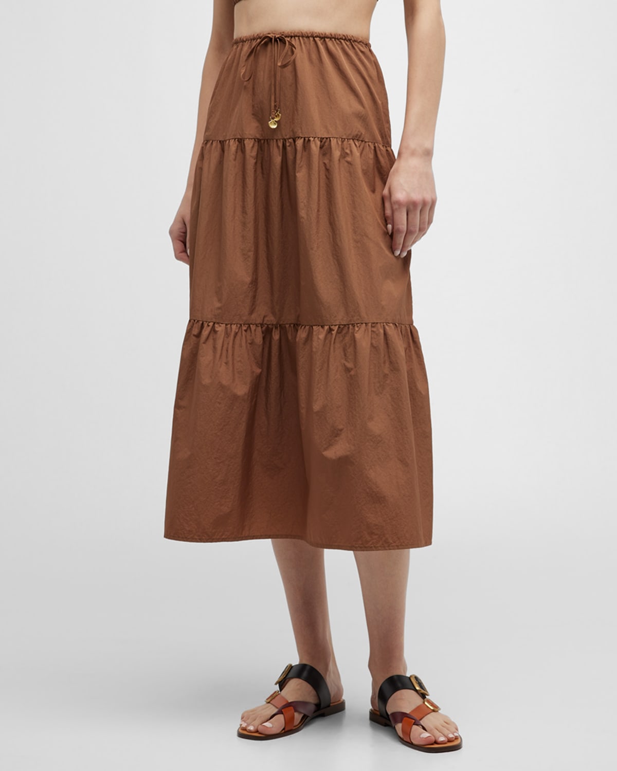 Rails Mary Tiered Midi Skirt In Toffee