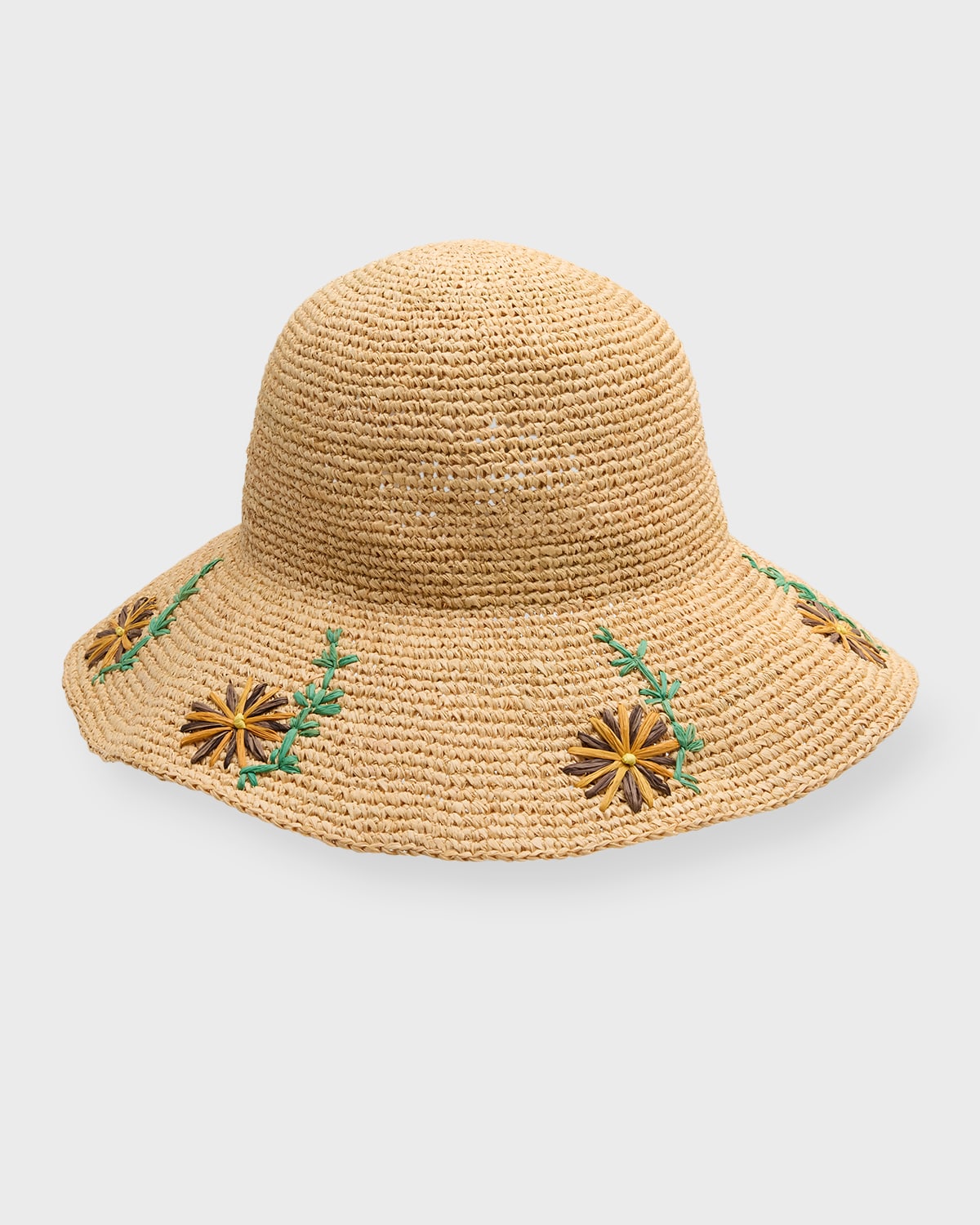Bindya Accessories Paper Straw Sunflower Hat In Neutral