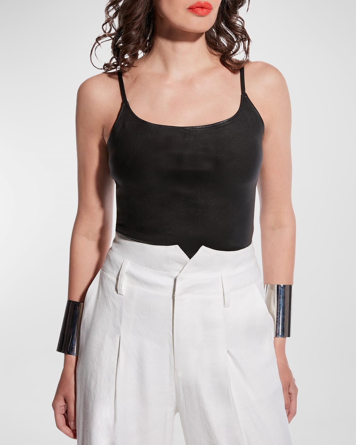 Memphis Stretch Leather Tank Top