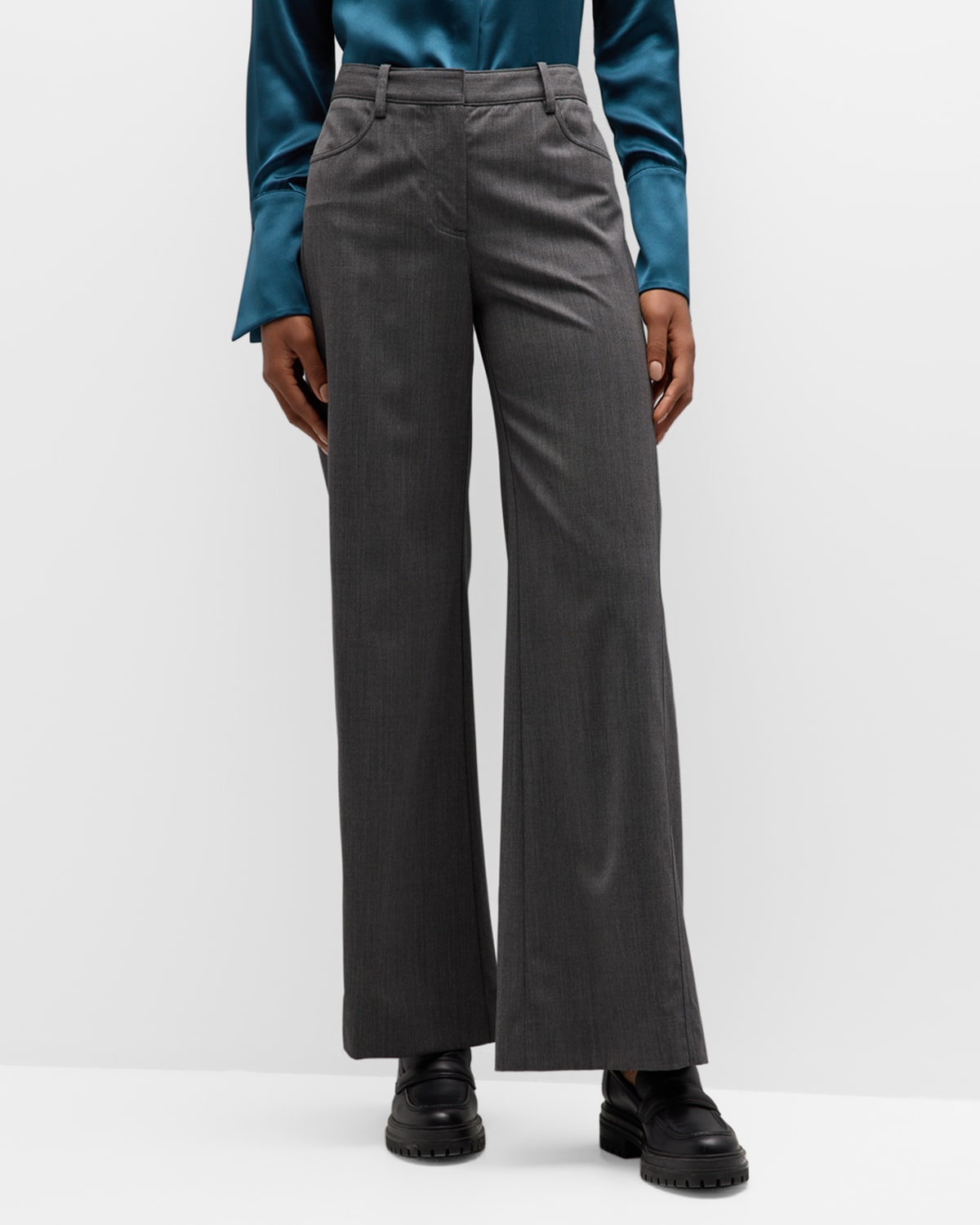 Joanna Wide-Leg Pants in Wool