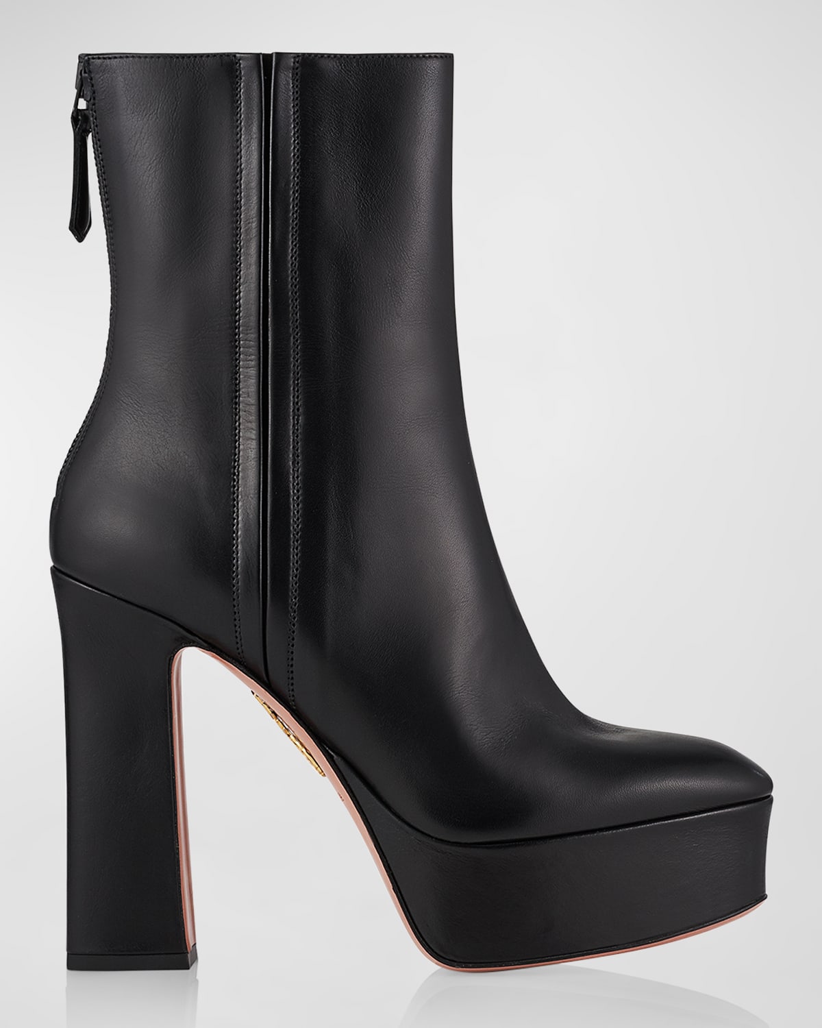 Groove Leather Platform Ankle Booties
