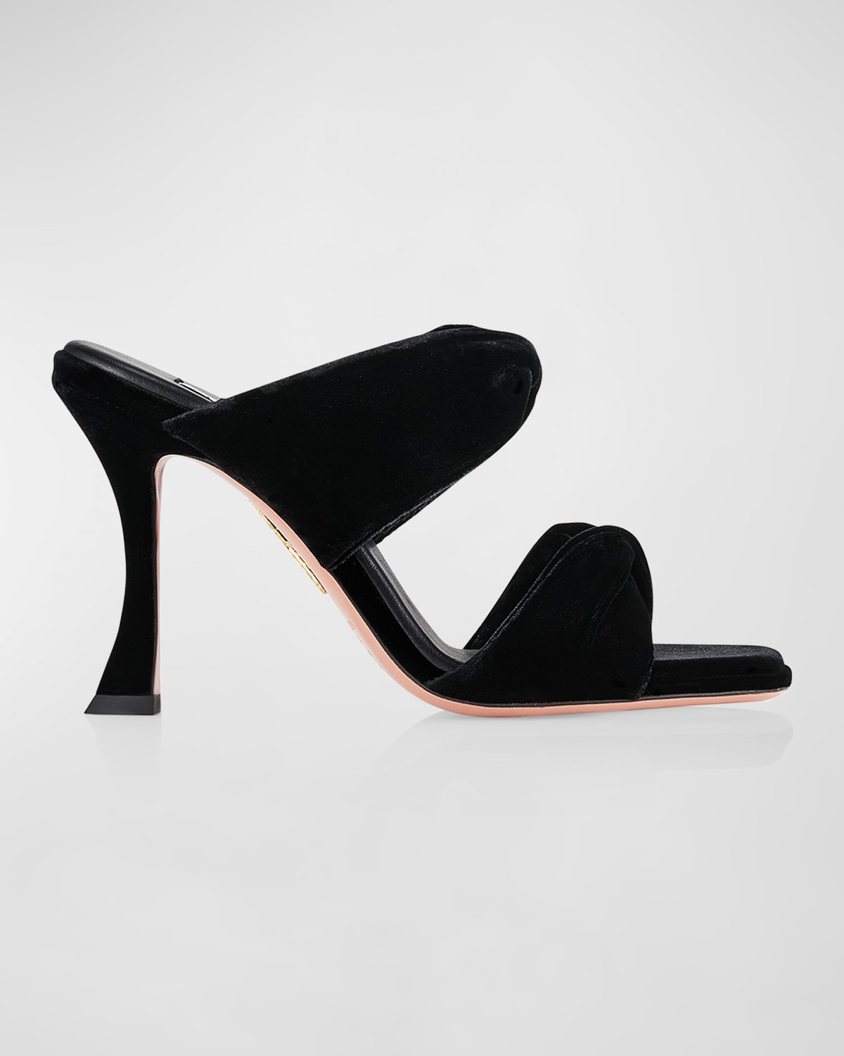 Aquazzura Strapped Open Toe Mules In Black