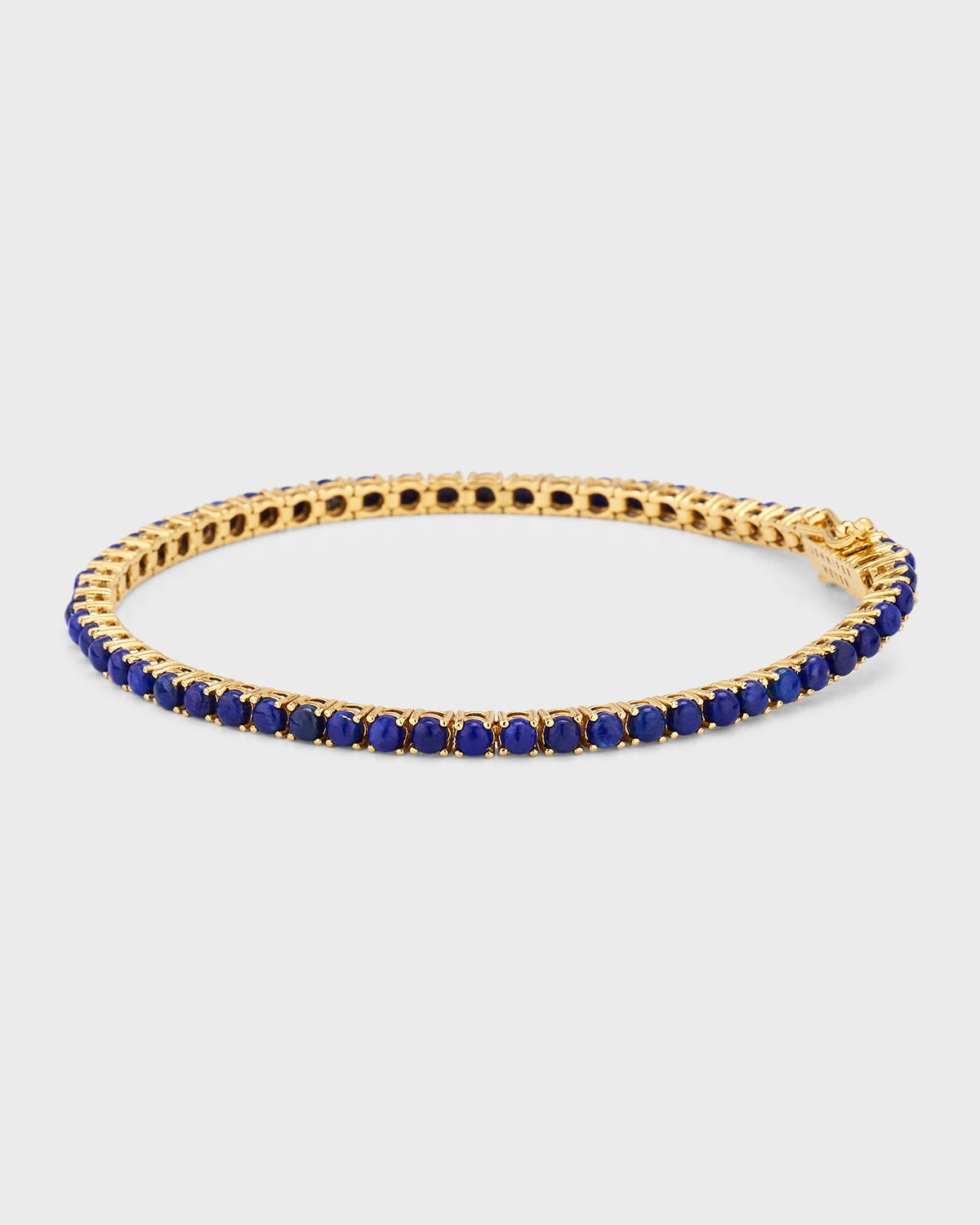 Jennifer Meyer 18k Yellow Gold Lapis 4-prong Tennis Bracelet