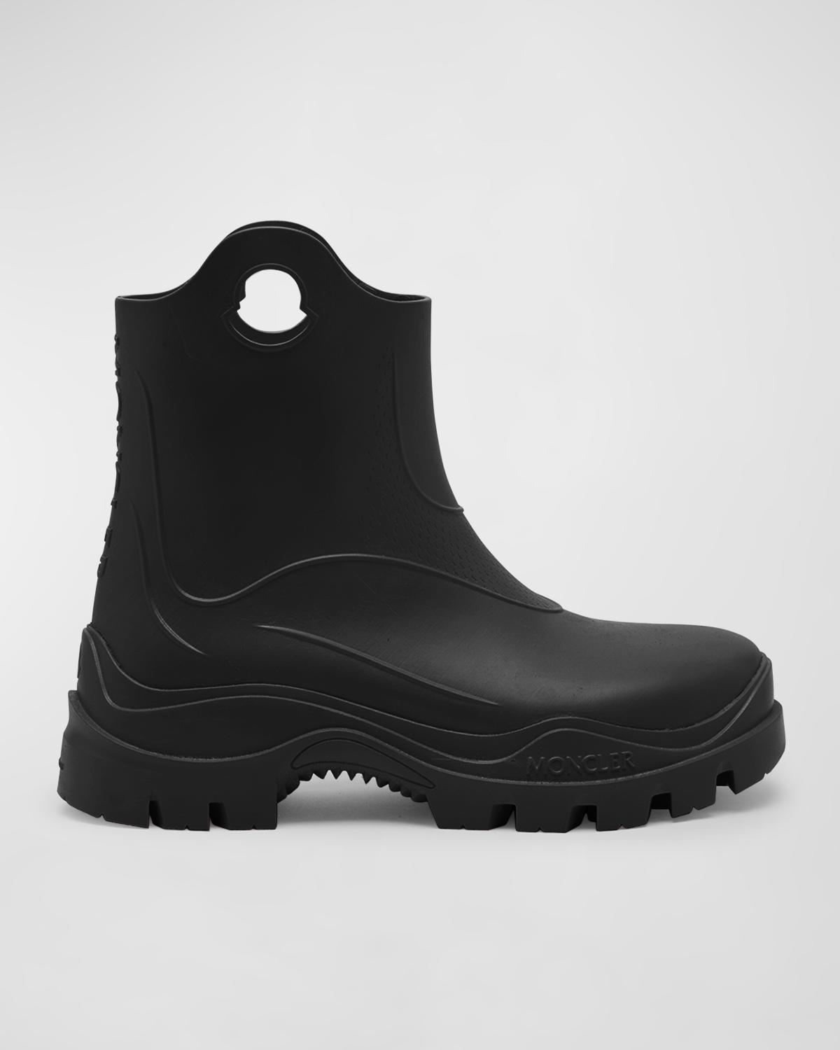 Moncler Misty Cut-out Rain Boots For Women In Black