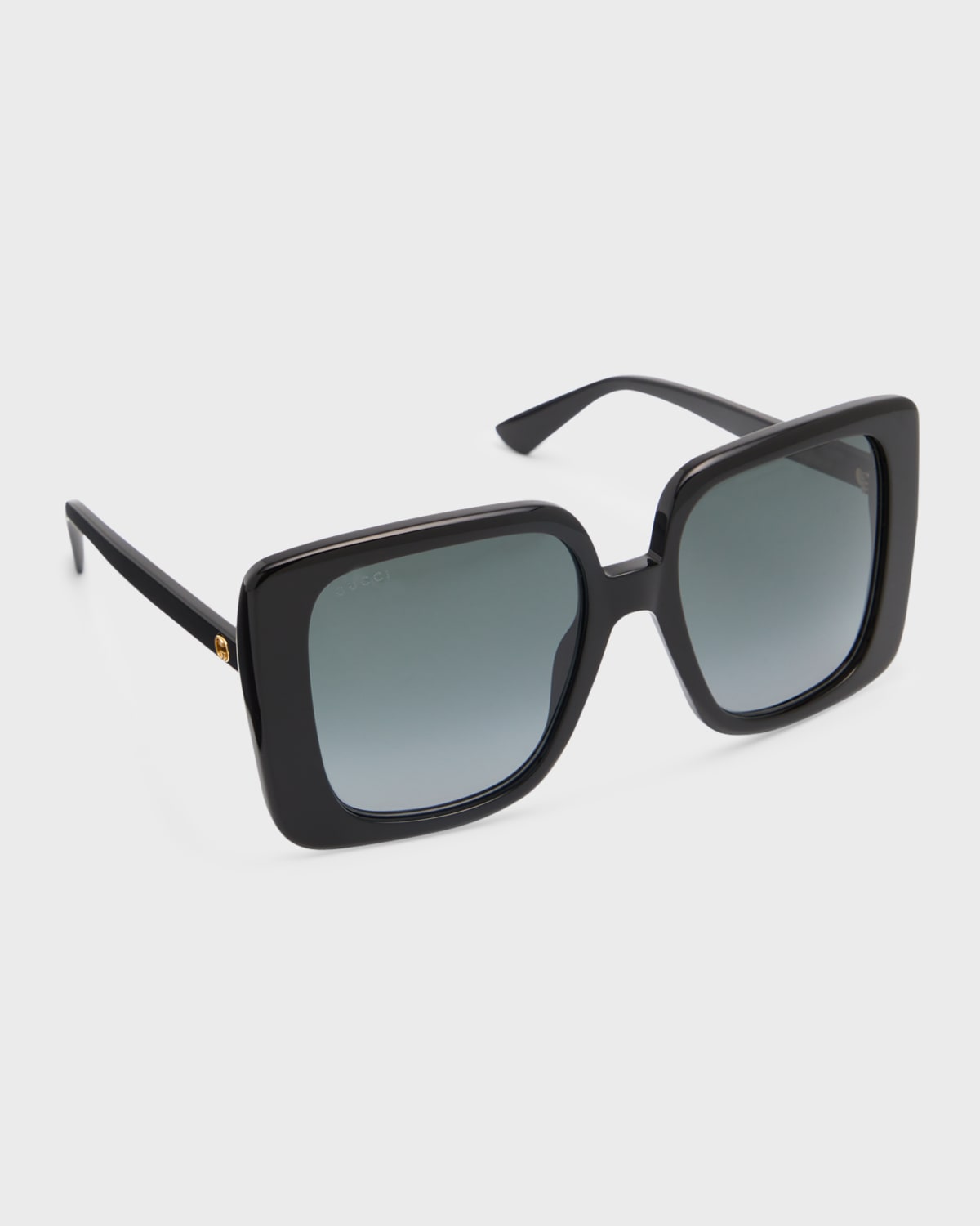 Shop Gucci Gradient Acetate Butterfly Sunglasses In 001 Shiny Black