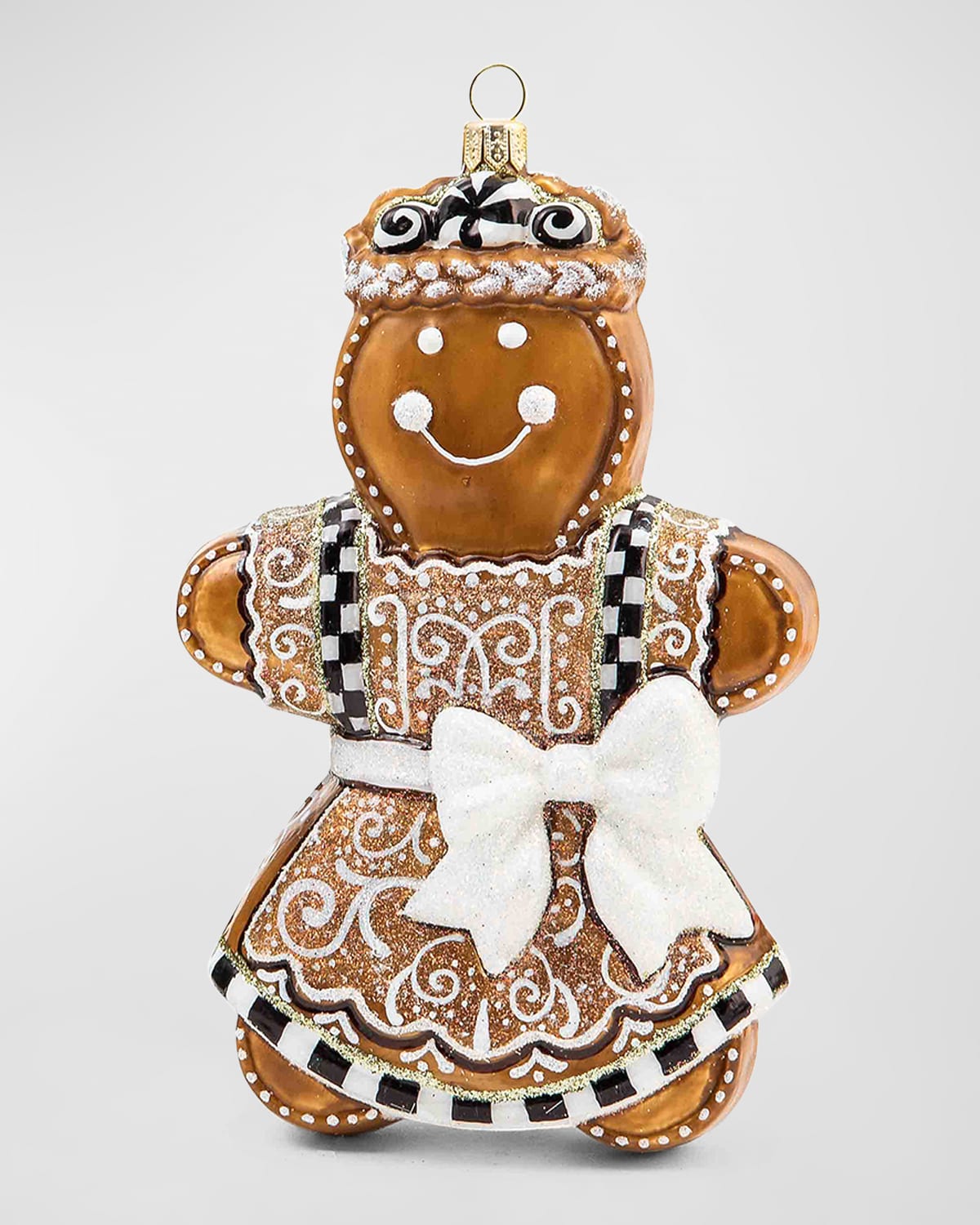 Mackenzie-childs Gingerbread Girl Glass Ornament