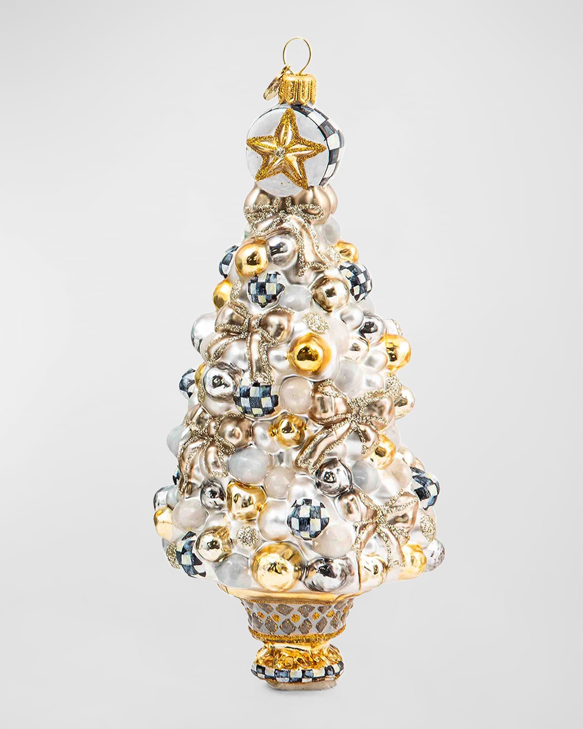 Mackenzie-childs Glam Up Tree Glass Ornament