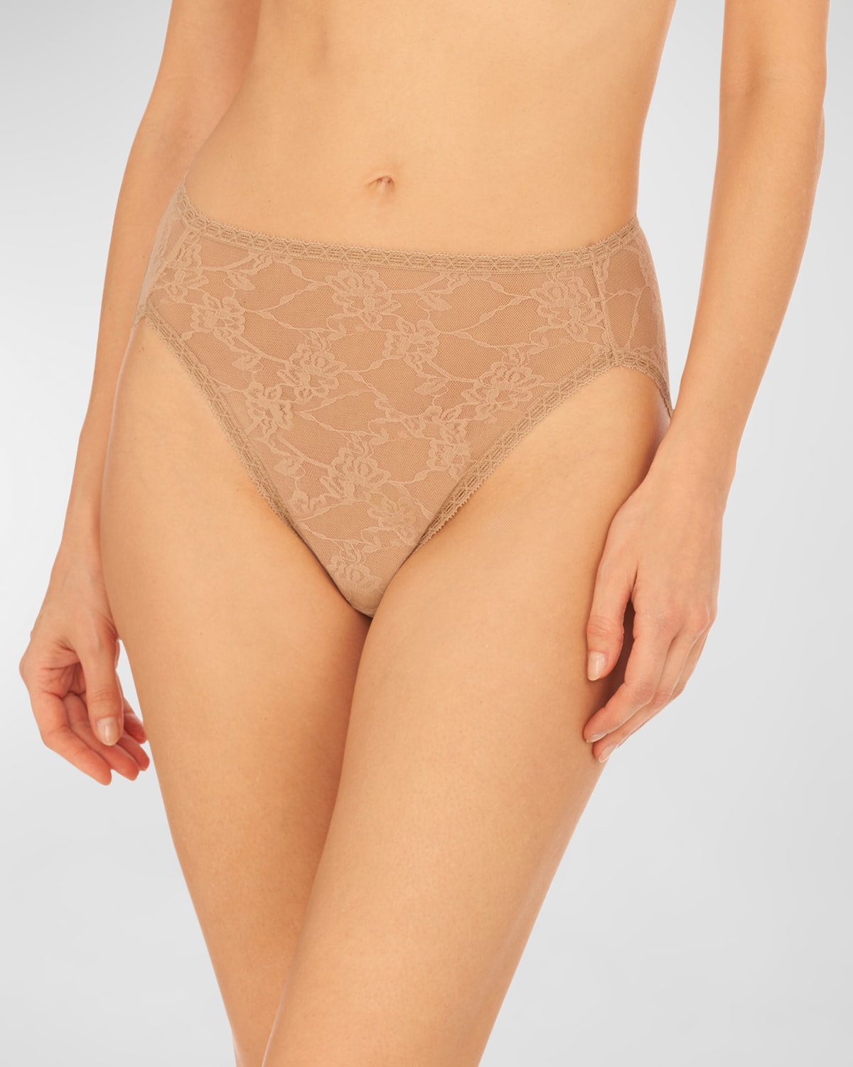 Natori Bliss Allure Lace French Cut Panties In Cafe