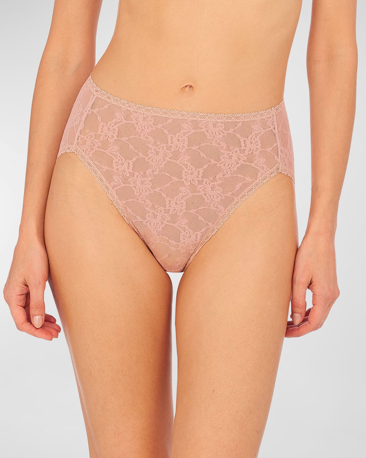 Natori Bliss Allure Lace French Cut Panties In Rose Beige