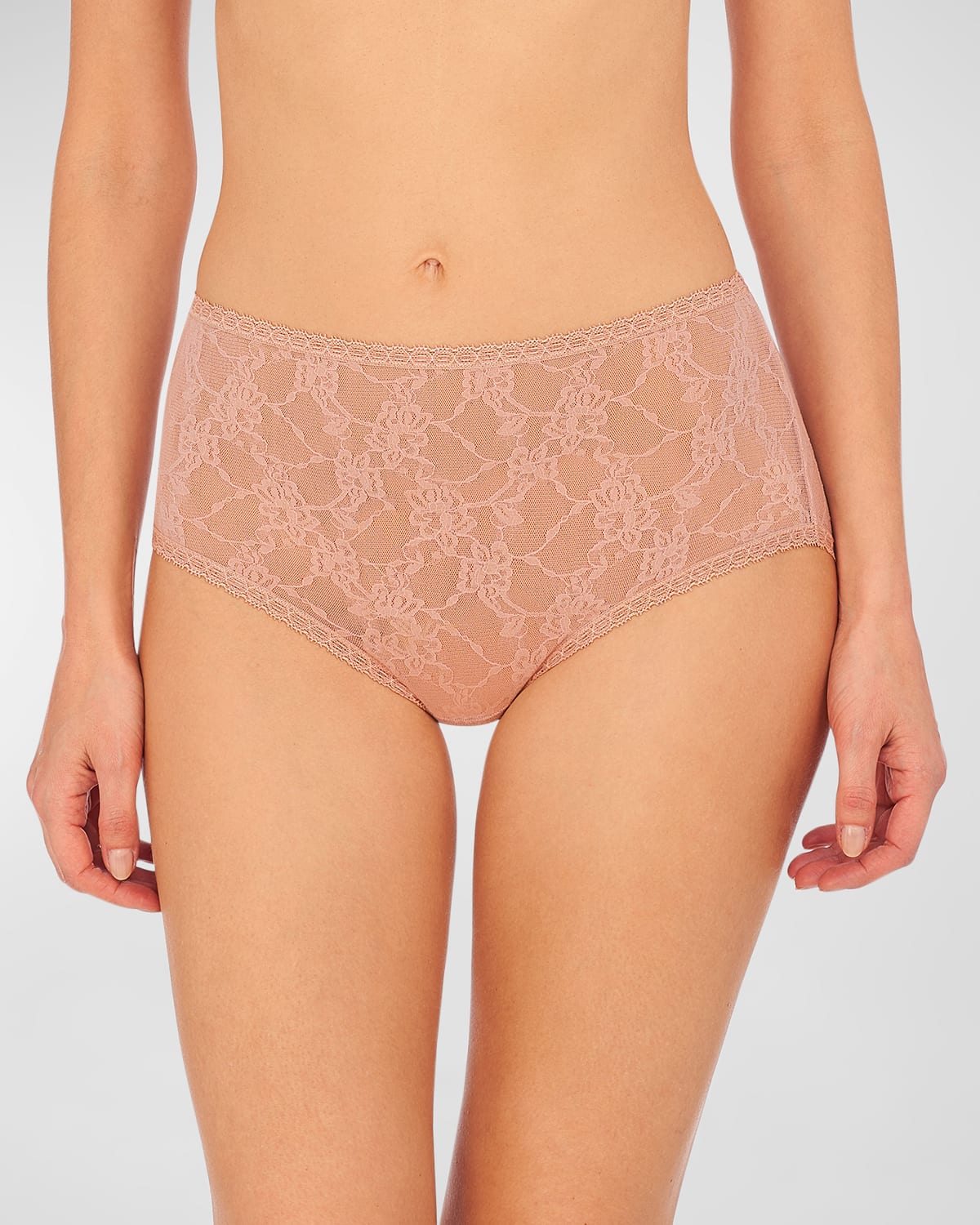 Natori Bliss Allure Lace Full Briefs In Rose Beige