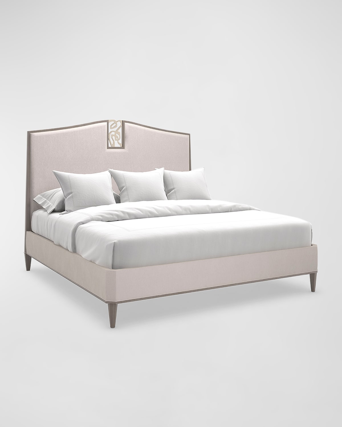 Caracole Crescendo Upholstered Queen Bed In Cream