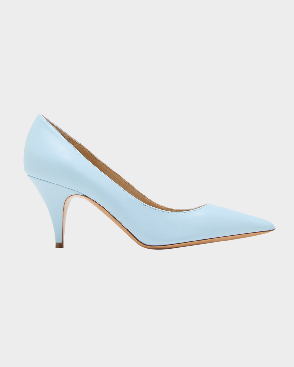 Khaite River Iconic Leather Pumps In Baby Blue