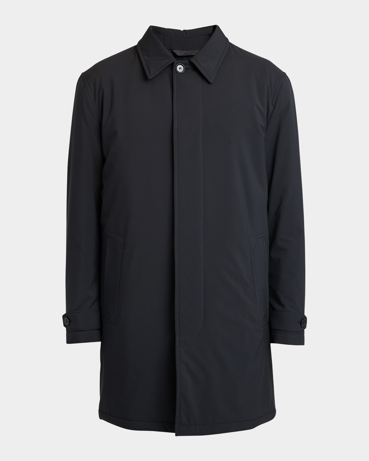 Shop Brioni Men's Technical Fabric Car Coat In Midnight B